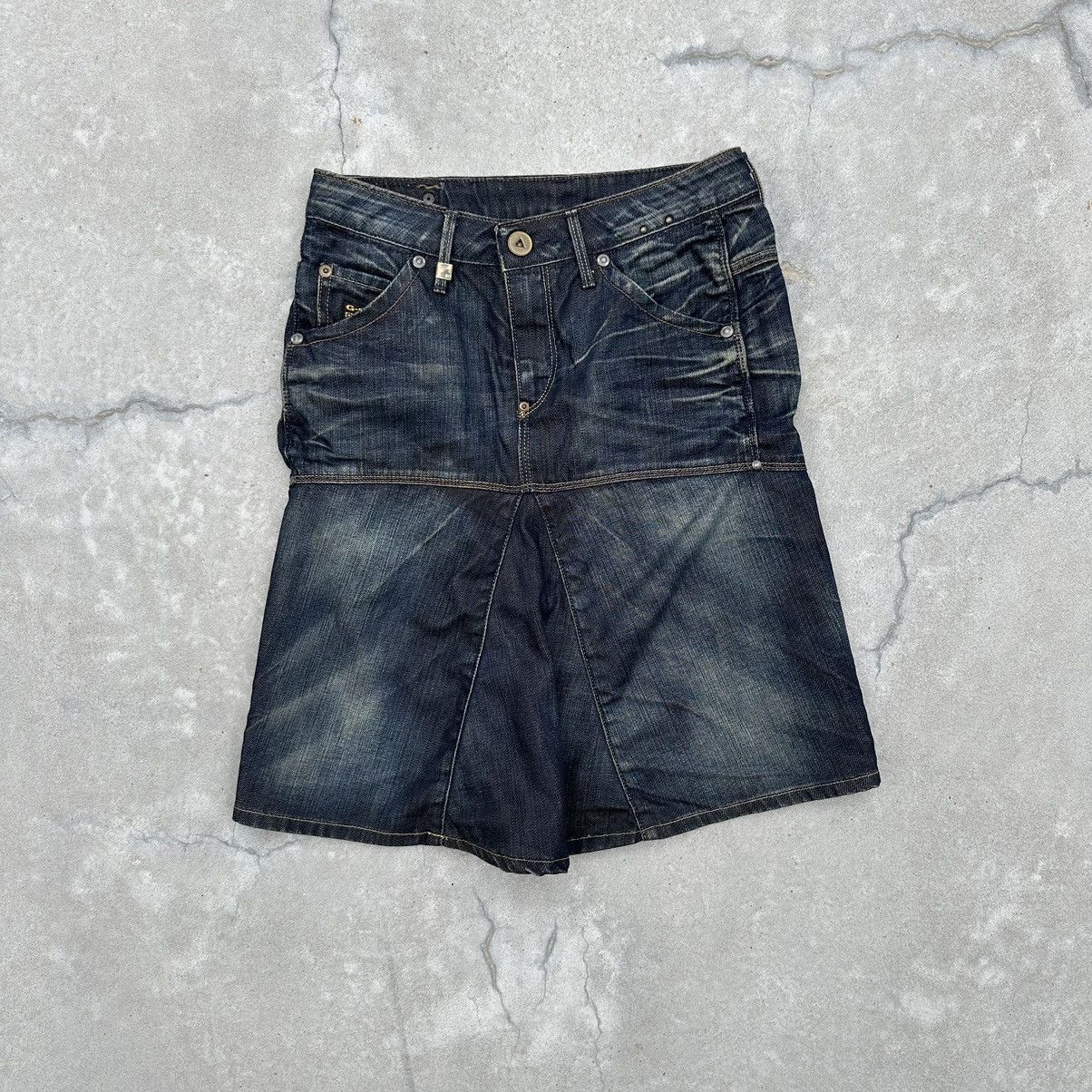 G-Star × Vintage Vintage G Star Raw Midi Skirt Japanese Style Y2K 00s USA Size 26" / US 2 / IT 38 - 1 Thumbnail