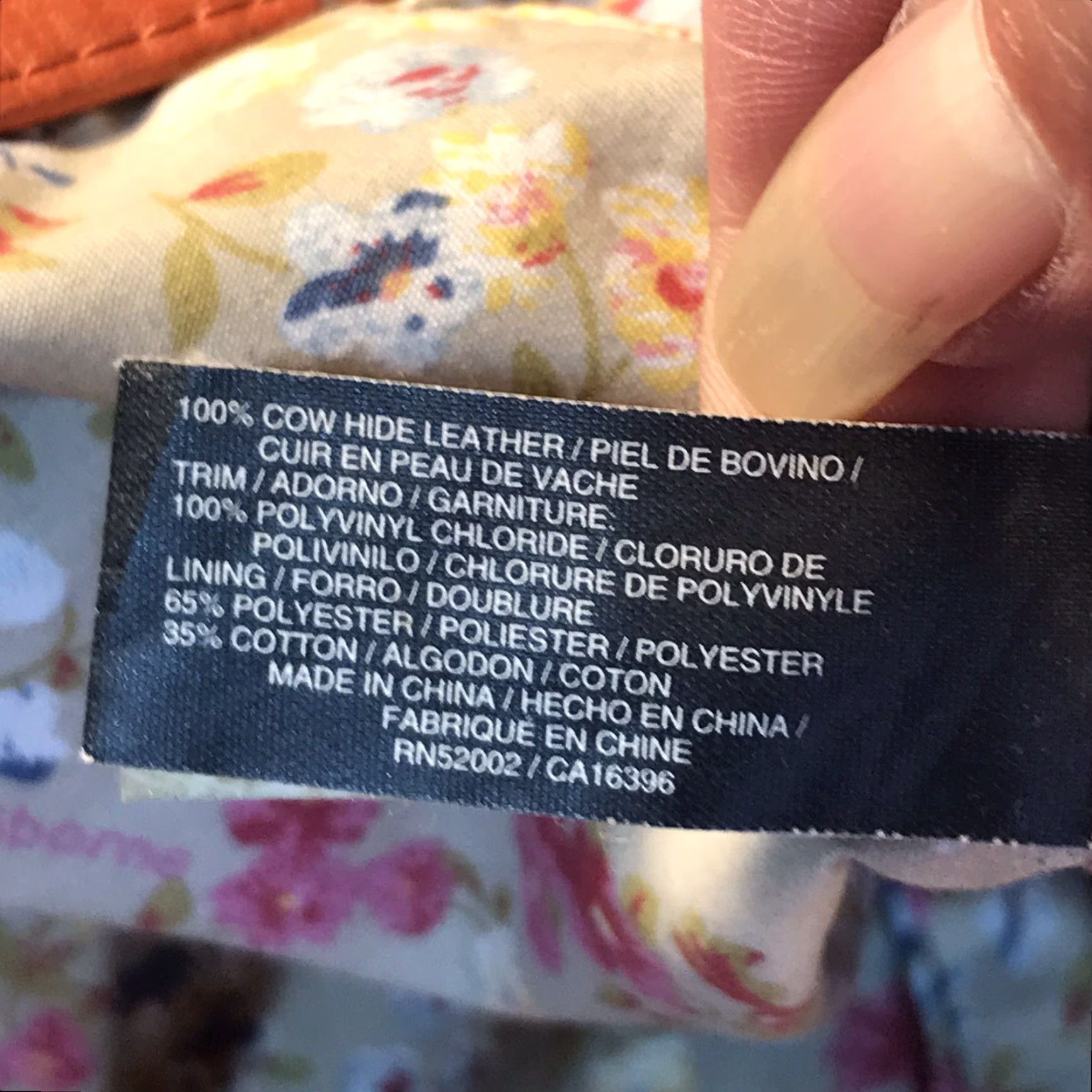 Liz Claiborne Liz Claiborne Orange Leather Tote Bag Large 16inW x 10inH Double Handle Women's Size ONE SIZE - 7 Thumbnail