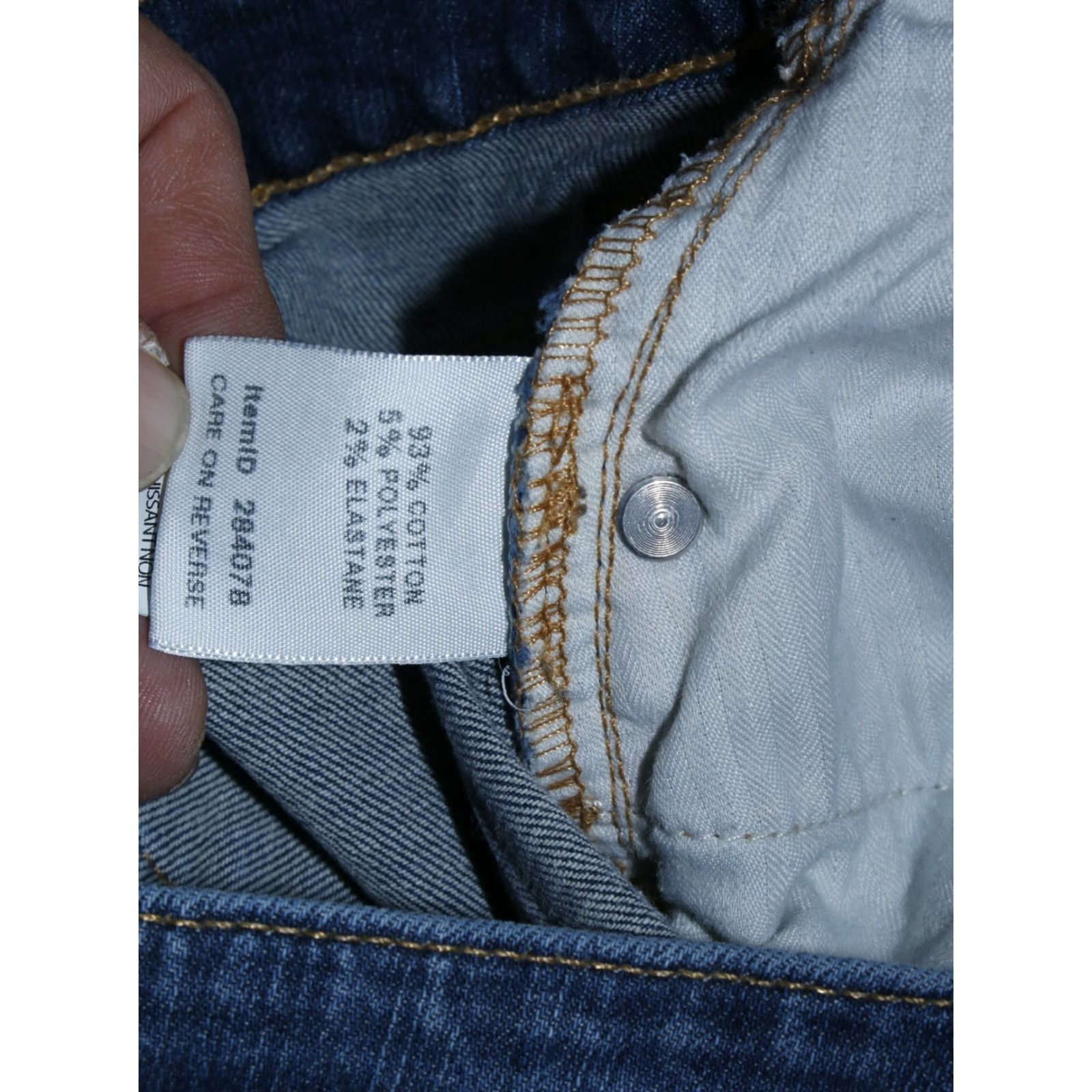 Vintage LL Bean Women's Jeans 16 Reg 32X27 Med Wash Blue Classic Fit Straight Leg Denim Size 38" / US 16 / IT 52 - 5 Thumbnail