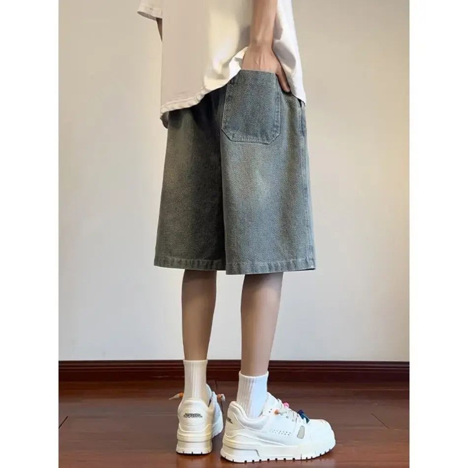 Japanese Brand × Jean Retro loose straight denim shorts Size US 32 / EU 48 - 2 Thumbnail