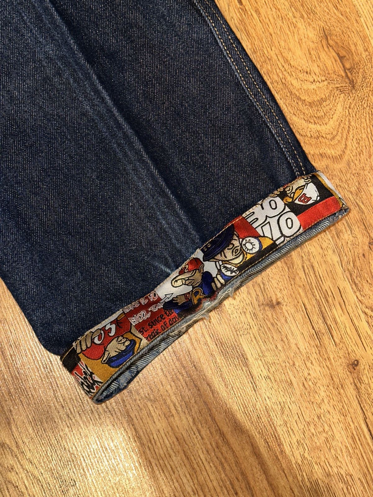 Southpole VTG Y2K Bolo School Of Hard Knocks Hip Hop Cargo Jeans 36 Size US 36 / EU 52 - 4 Thumbnail