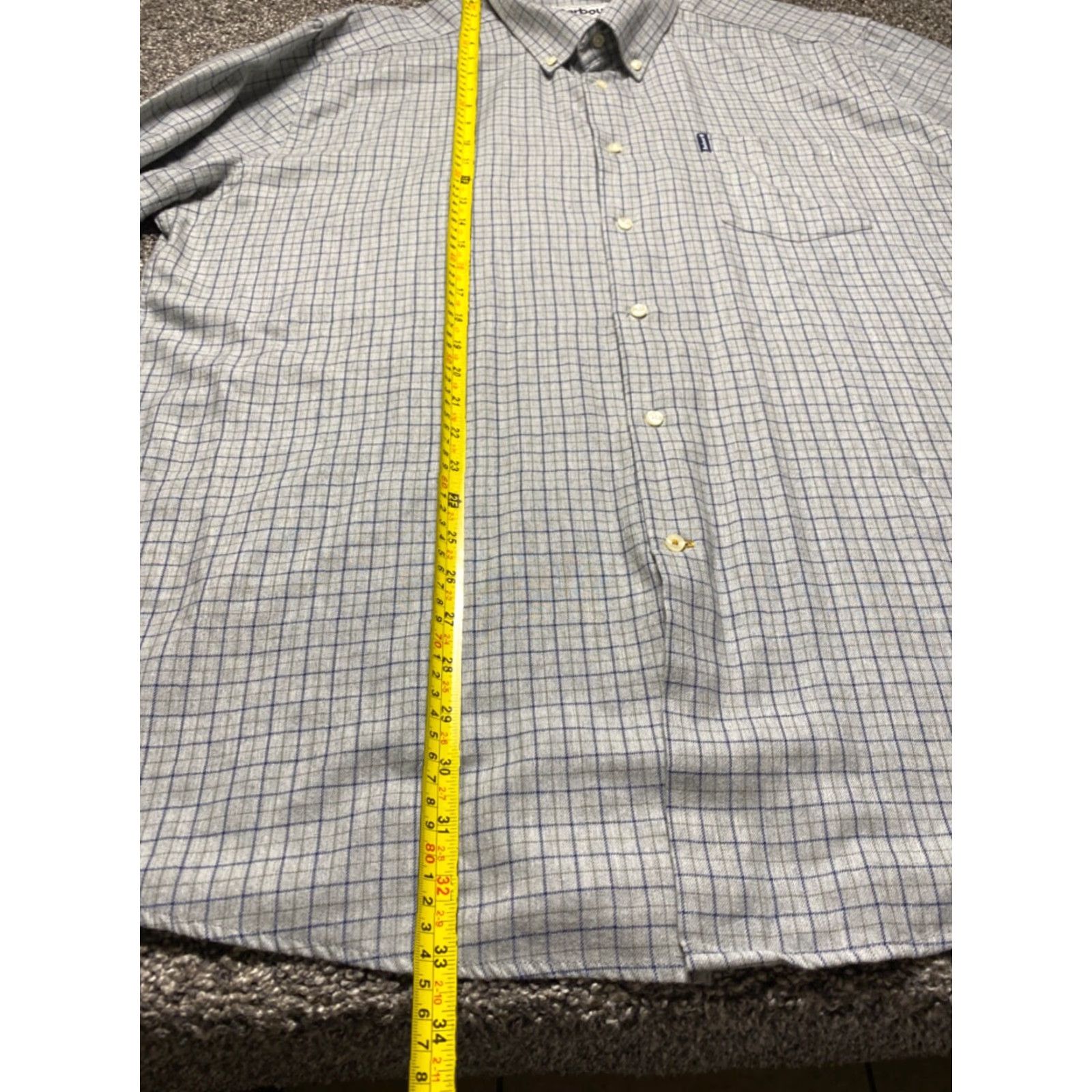 Barbour Barbour Shirt Mens 2XL Gray Multi Plaid Tailored Fit Long Sleeve Button Down Brushed Cotton Size US XXL / EU 58 / 5 - 5 Thumbnail