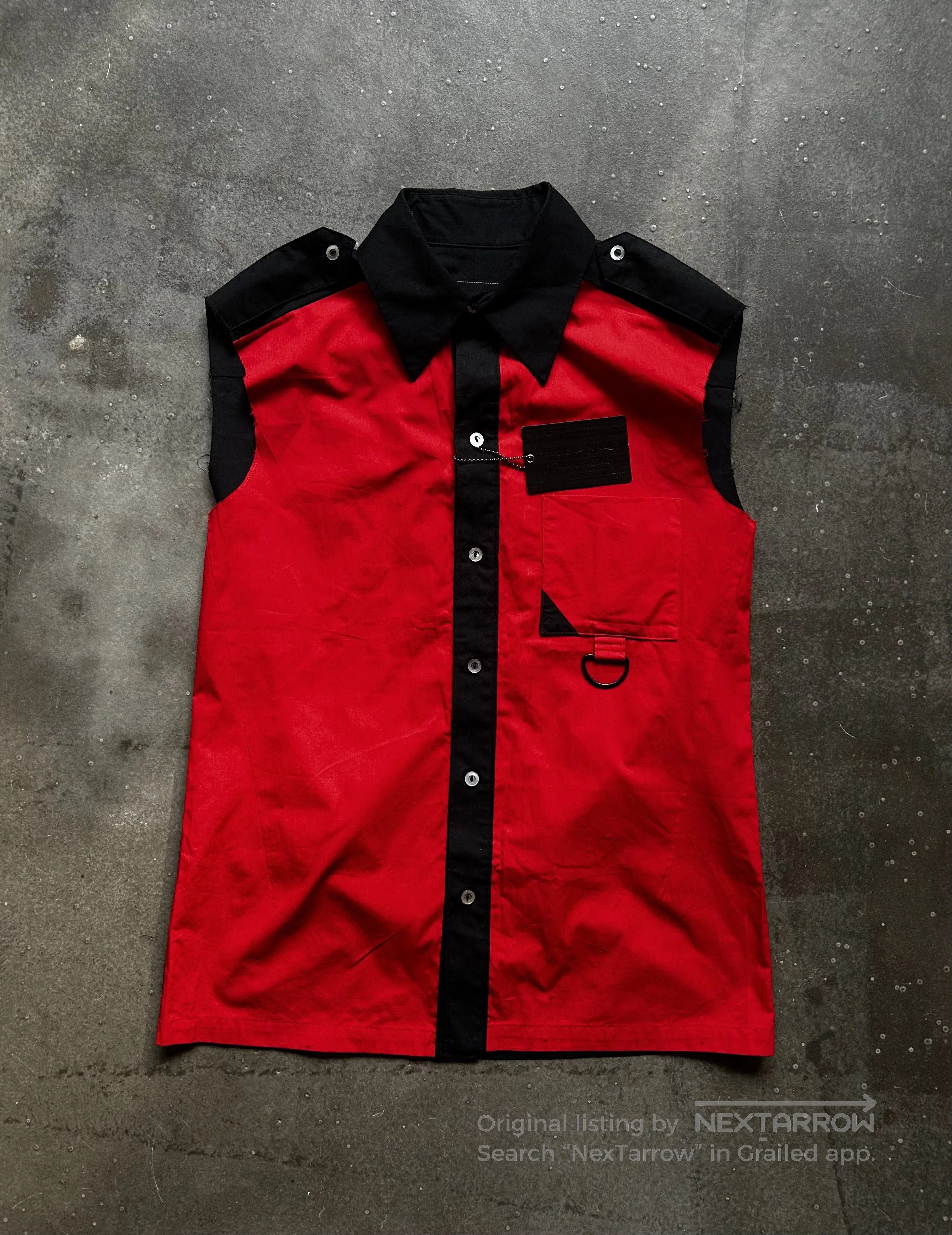 Number (N)ine Number (N)ine 04 Dream Red Black Vest Shirt. Size US M / EU 48-50 / 2 - 1 Thumbnail