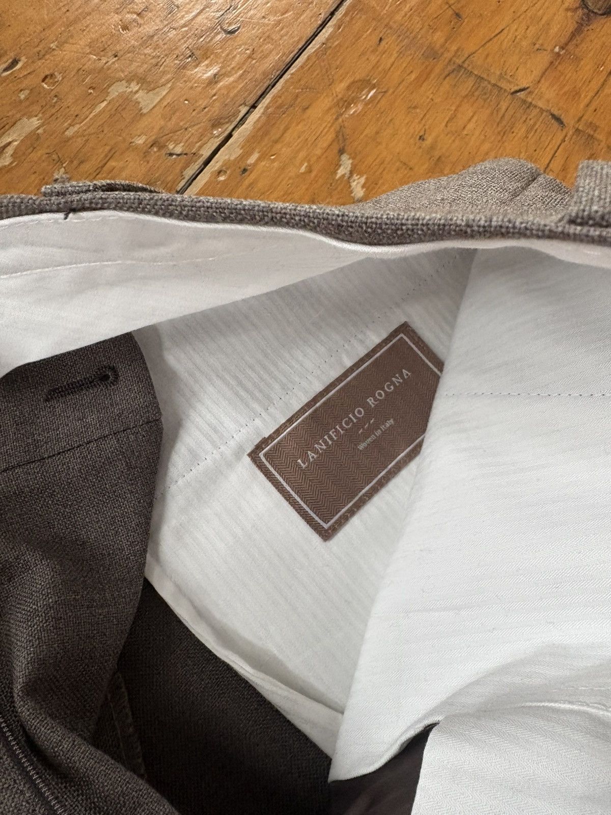 Suitsupply SuitSupply Taupe Straight Leg Tailored Pants Size 34R - 4 Thumbnail