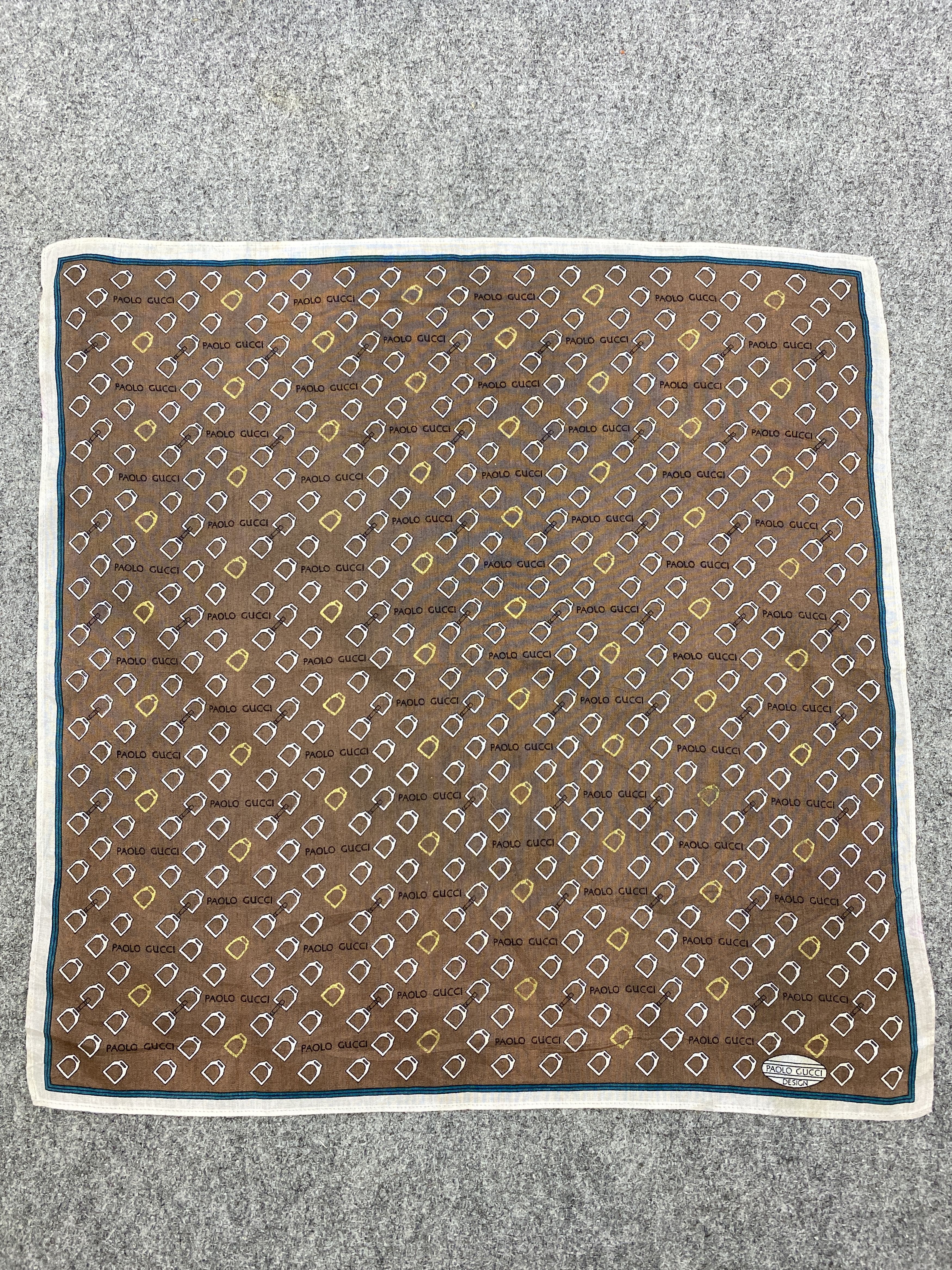 Paolo Gucci Vintage Paolo Gucci Handkerchief / Neckerchief HKC1003 Size ONE SIZE - 4 Thumbnail