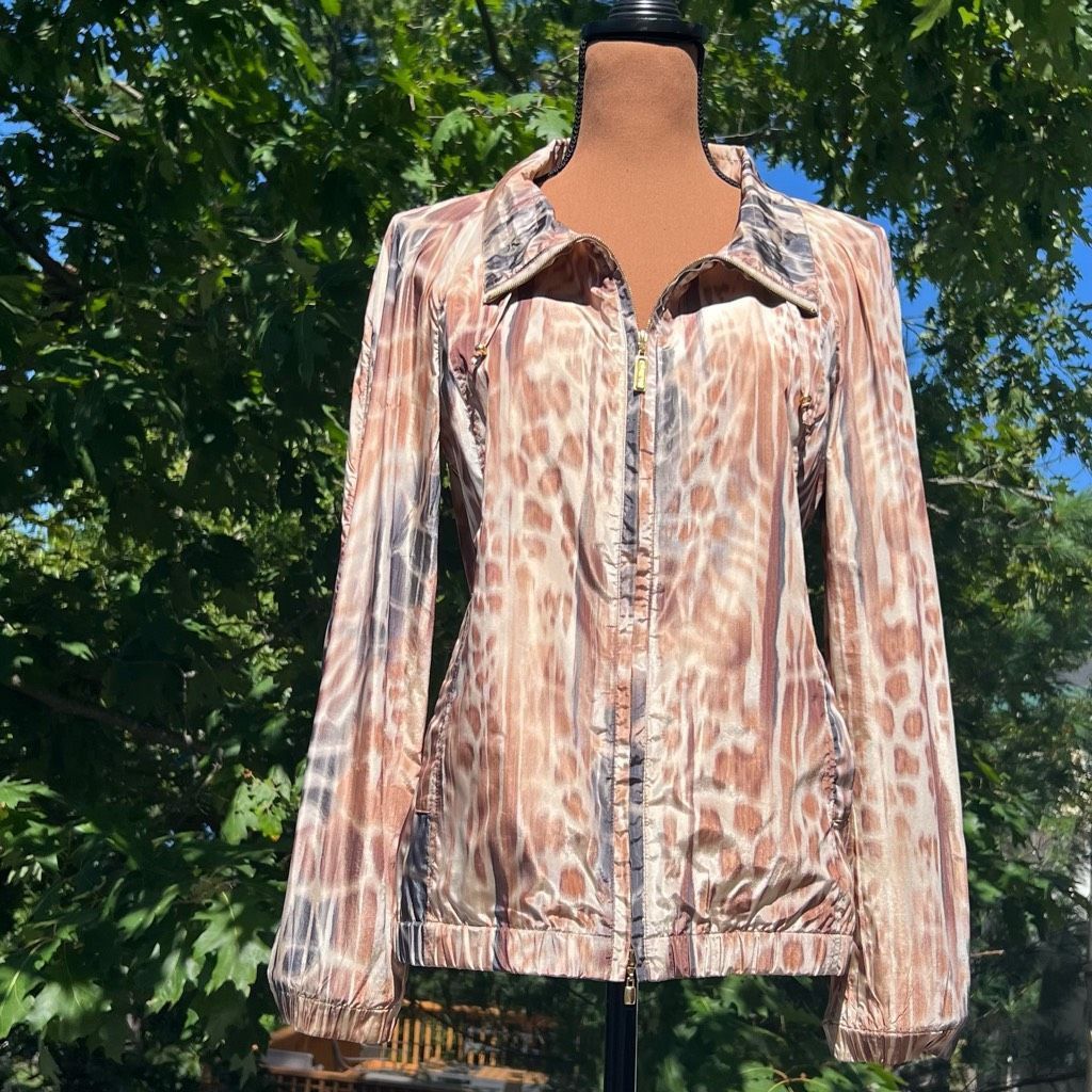 St. John St. John Animal Printed Taffeta Windbreaker Jacket Praline M Size XS / US 0-2 / IT 36-38 - 8 Thumbnail