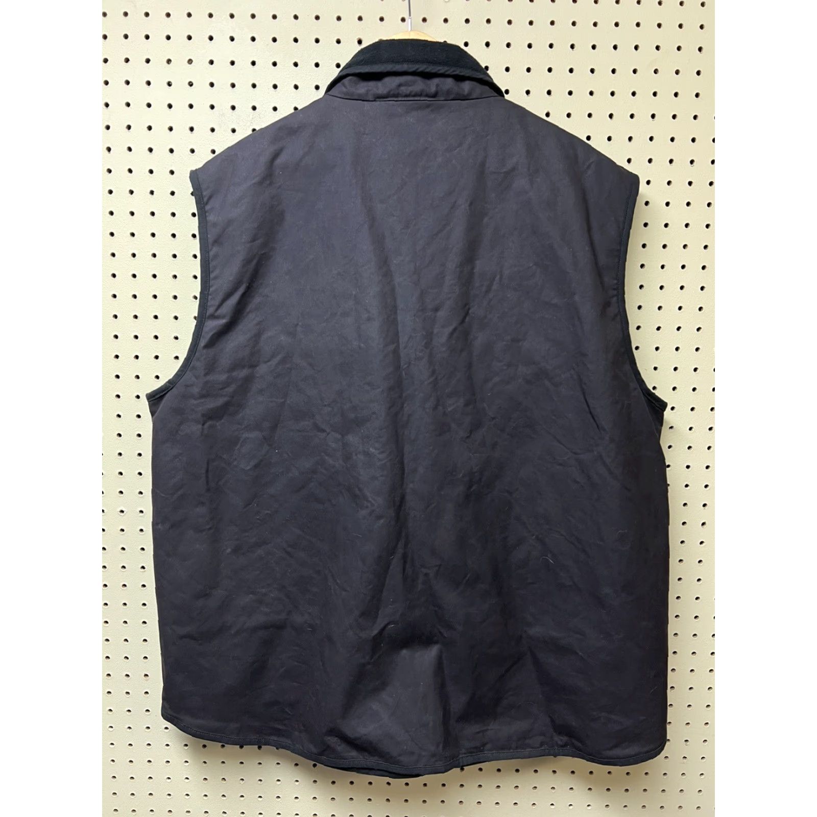 Vintage Mens XL Black Agri Station Oilcloth Zip Vest Size US XL / EU 56 / 4 - 2 Thumbnail