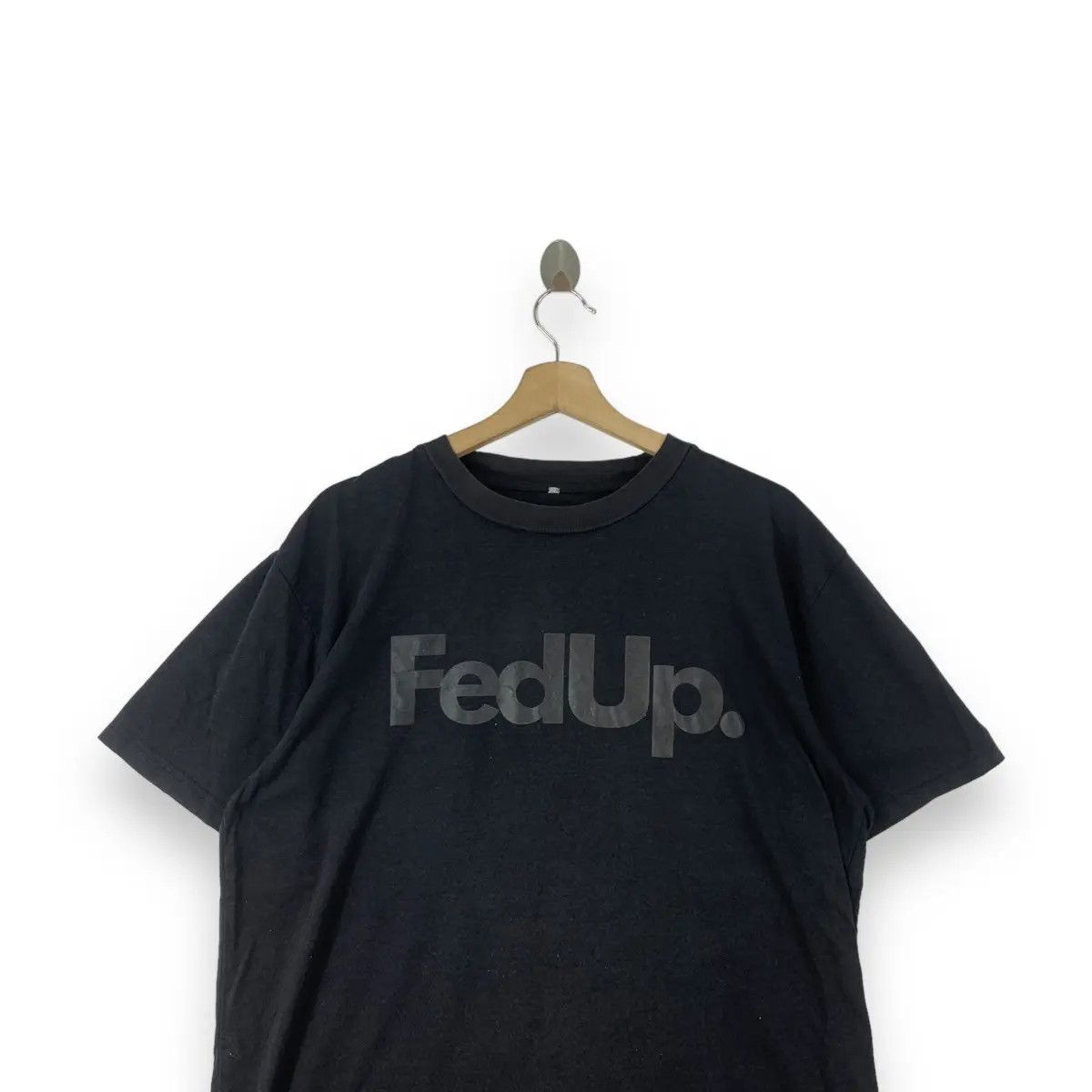 Vintage Vintage FEDUP REFLECTIVE LOGO Parody Tee Shirt Top Size US L / EU 52-54 / 3 - 2 Thumbnail