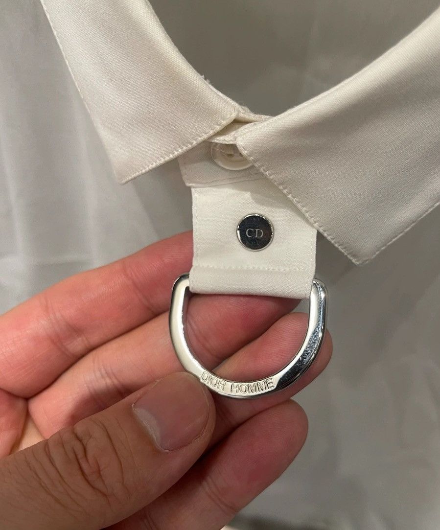 Dior Dior White Circular Bee Embroidered Shirt 2412-Nextarrow Size 42S - 3 Thumbnail