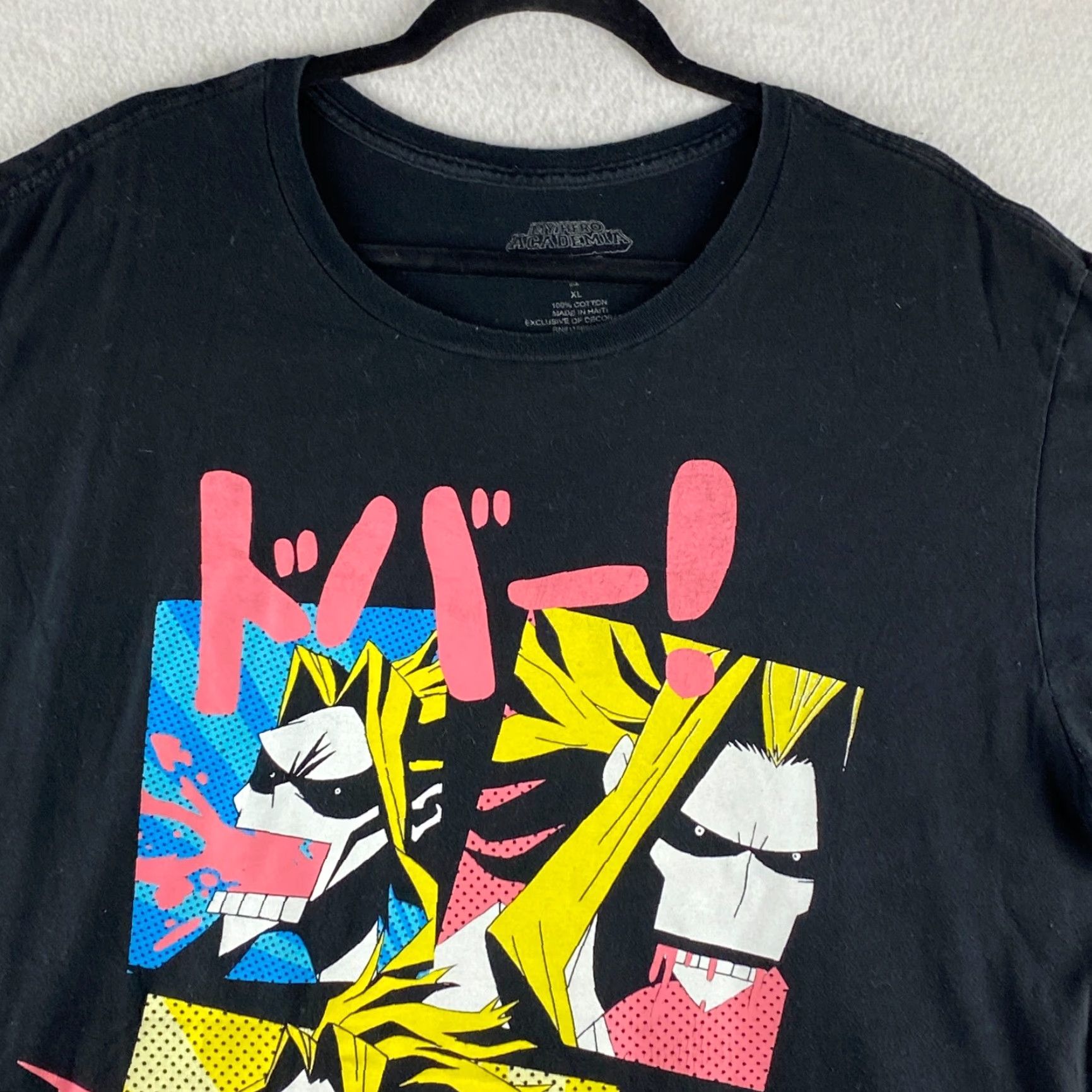 Etro My Hero Academia Shirt Mens XL Black Graphic Print Short Sleeve Anime T-Shirt Size US XL / EU 56 / 4 - 2 Thumbnail