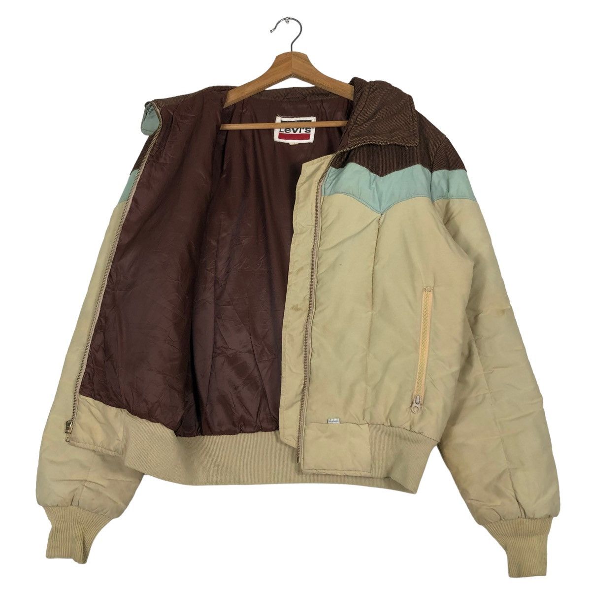 Levi's 🔥VINTAGE BIKER LEVI’S USA PUFFER DOWN JACKET MULTI COLOUR Size US M / EU 48-50 / 2 - 11 Thumbnail