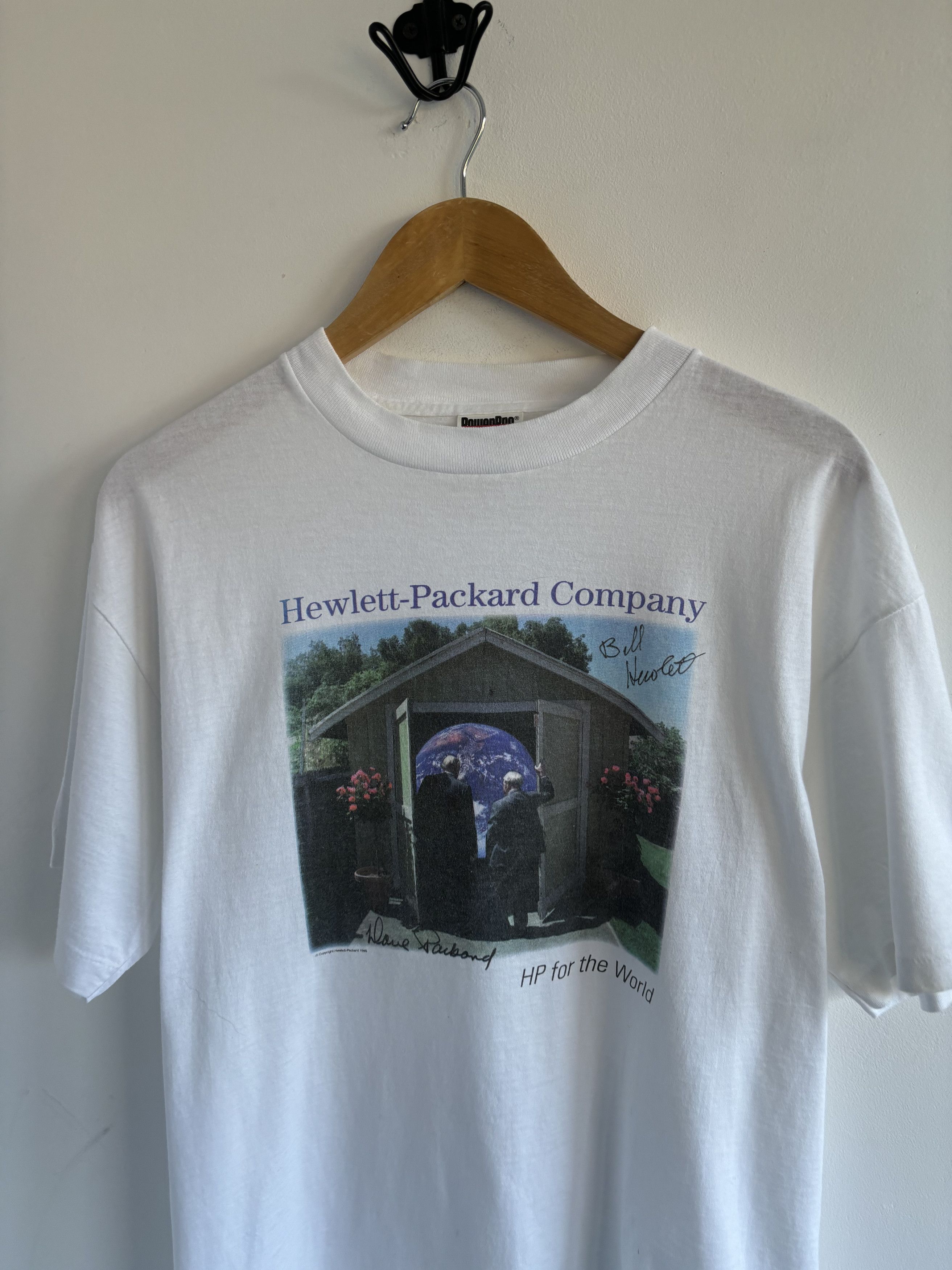 Apple Vintage Hewlett Packard HP Company 1995 Tee Size US L / EU 52-54 / 3 - 2 Thumbnail