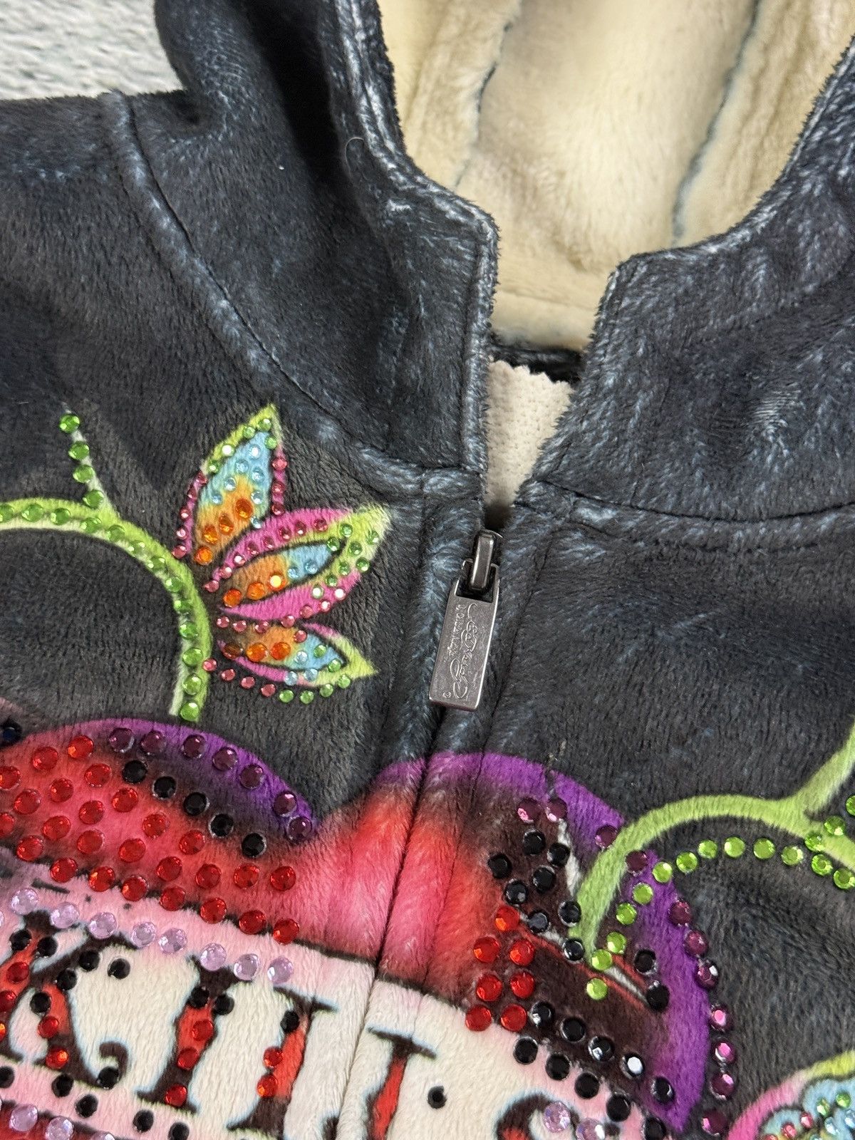 Ed Hardy Ed Hardy zip hoodie black red vintage Y2K faux fur Size M / US 6-8 / IT 42-44 - 5 Thumbnail