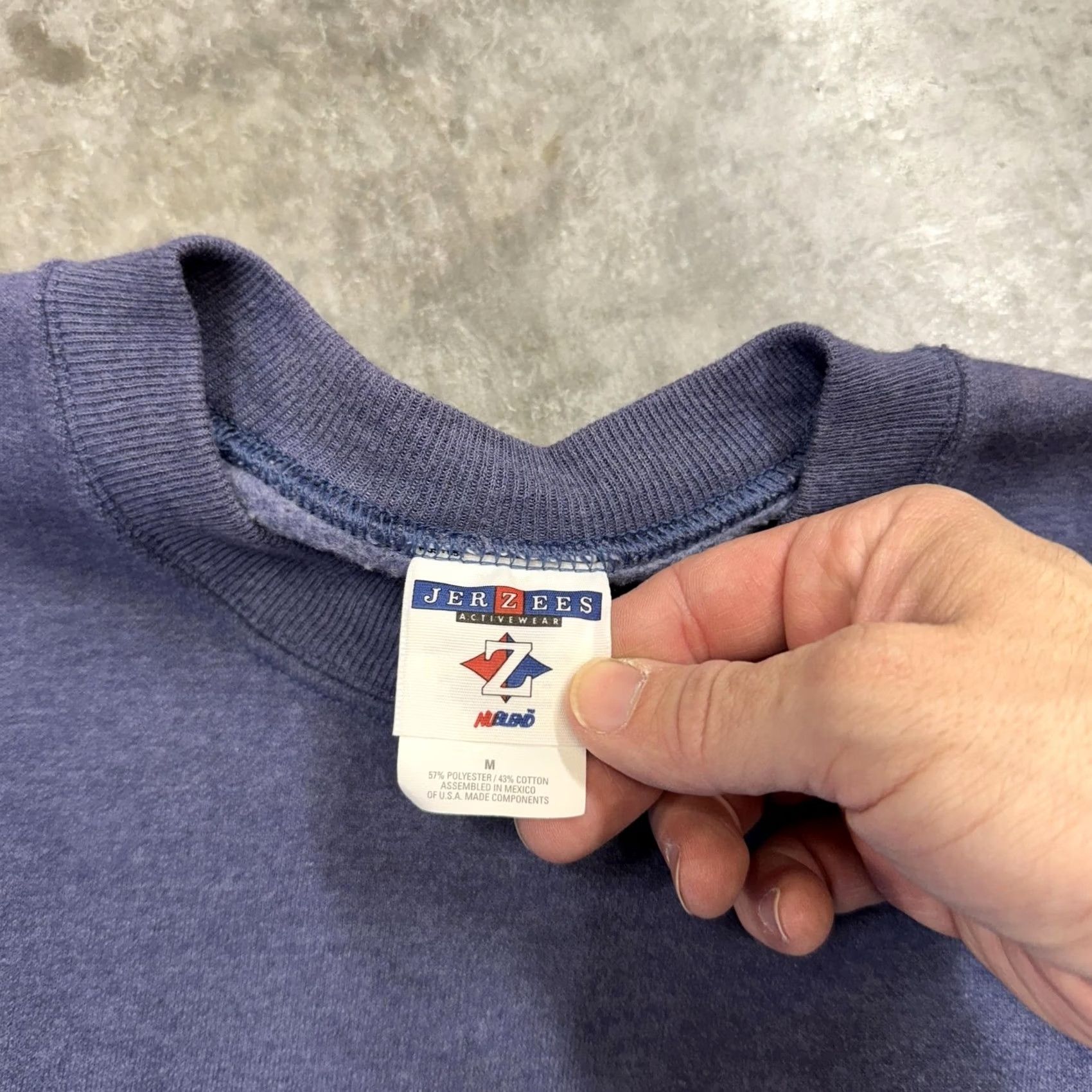 Jerzees VINTAGE Jerzees Sweatshirt Mens M Blue Heather Crewneck Pullover Made USA Size US M / EU 48-50 / 2 - 5 Thumbnail