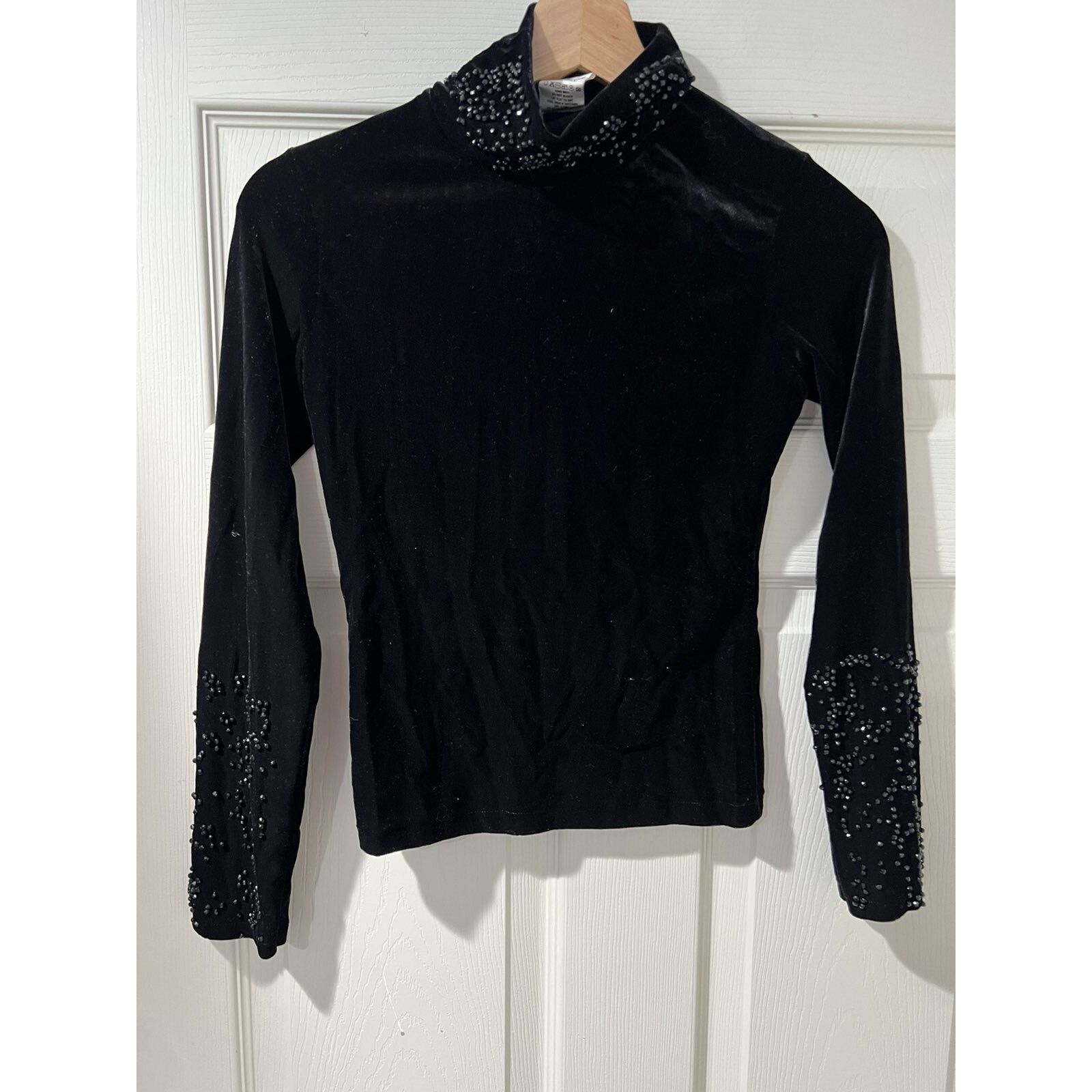 & Other Stories Celo Women Long Sleeve Velvet Blouse Black Size M A001791 Size M / US 6-8 / IT 42-44 - 6 Thumbnail