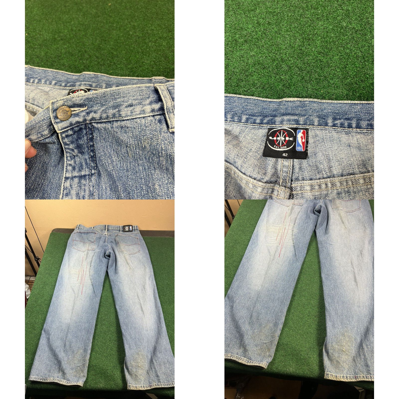 NBA RARE UNK NBA Cleveland Cavaliers Denim Jeans Embroidered Men Sz 42/33 Size US 42 / EU 58 - 8 Thumbnail