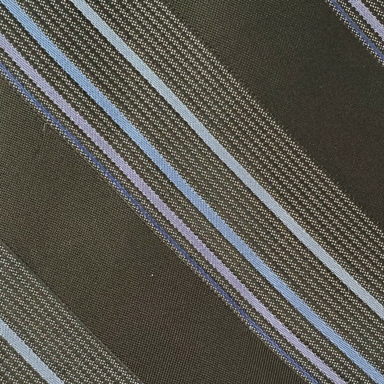 Merona Merona Black Blue Striped Silk Tie Classic Size ONE SIZE - 2 Thumbnail