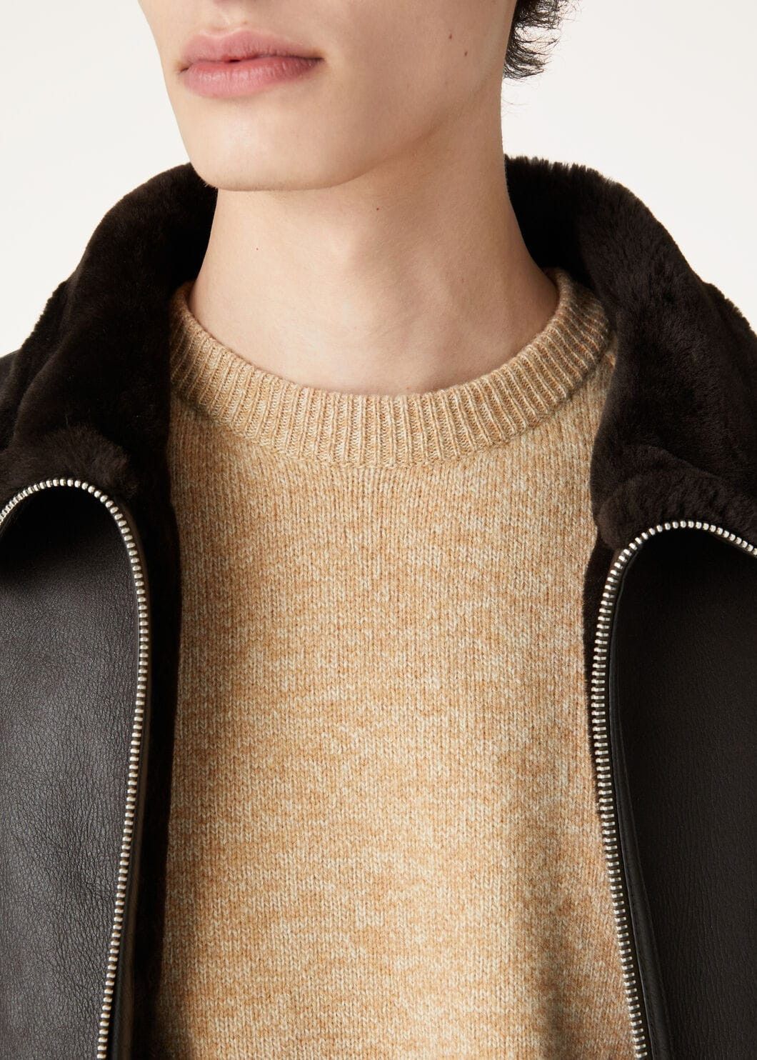 Loro Piana o1w1db10725 FAO6211 Mastallone Crewneck Sweater in Beige Size US L / EU 52-54 / 3 - 3 Thumbnail