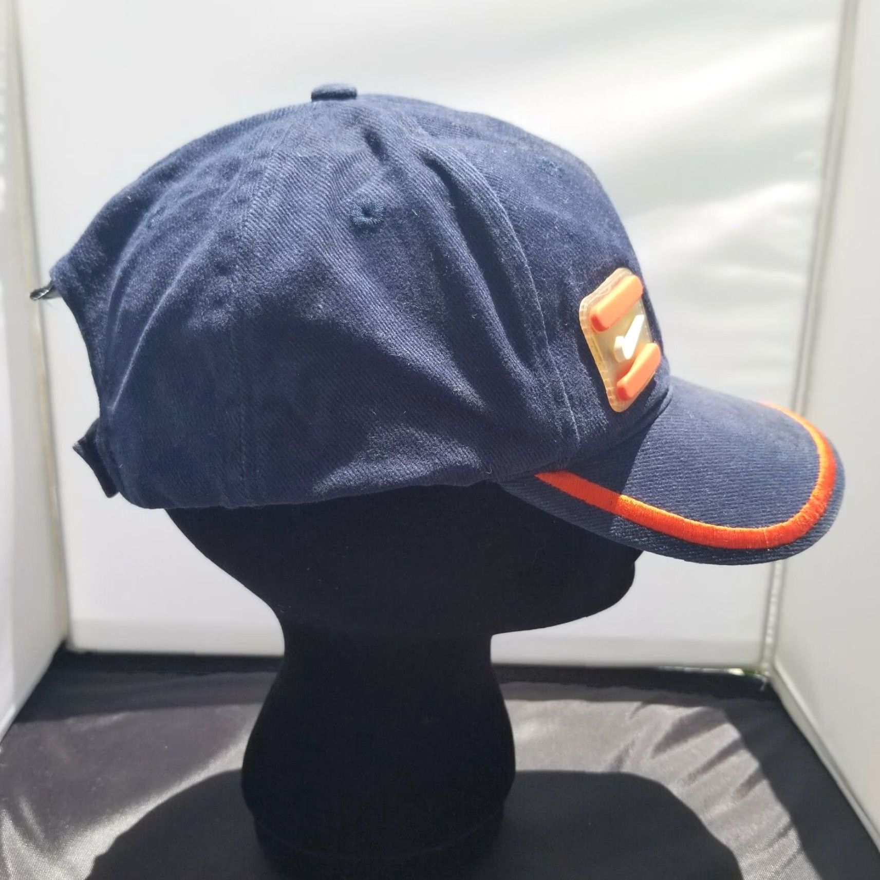 Nike VINTAGE Nike Hat Cap Blue Orange Swoosh Logo Strap Back 3D Logo White Tag Adjustable Mens Cap Size ONE SIZE - 5 Thumbnail