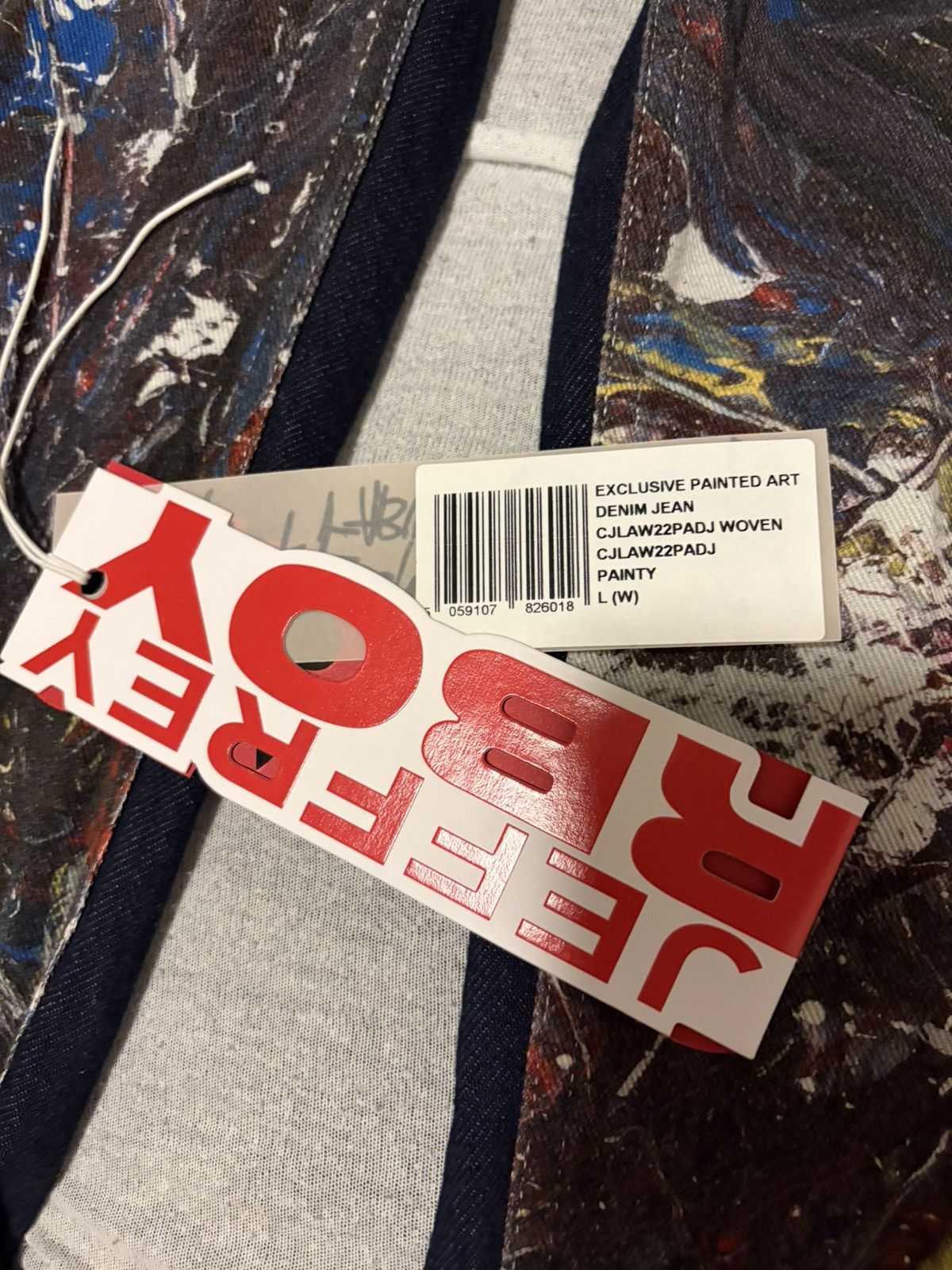 Charles Jeffrey LOVERBOY Charles jeffrey Loverboy exclusive painted art jeans Size US 30 / EU 46 - 2 Thumbnail