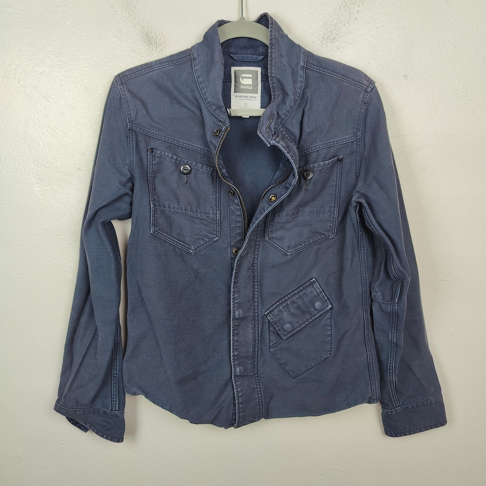 G-Star G-Star Raw Radar Zip Overshirt Mens Small Navy Blue Size US S / EU 44-46 / 1 - 1 Thumbnail