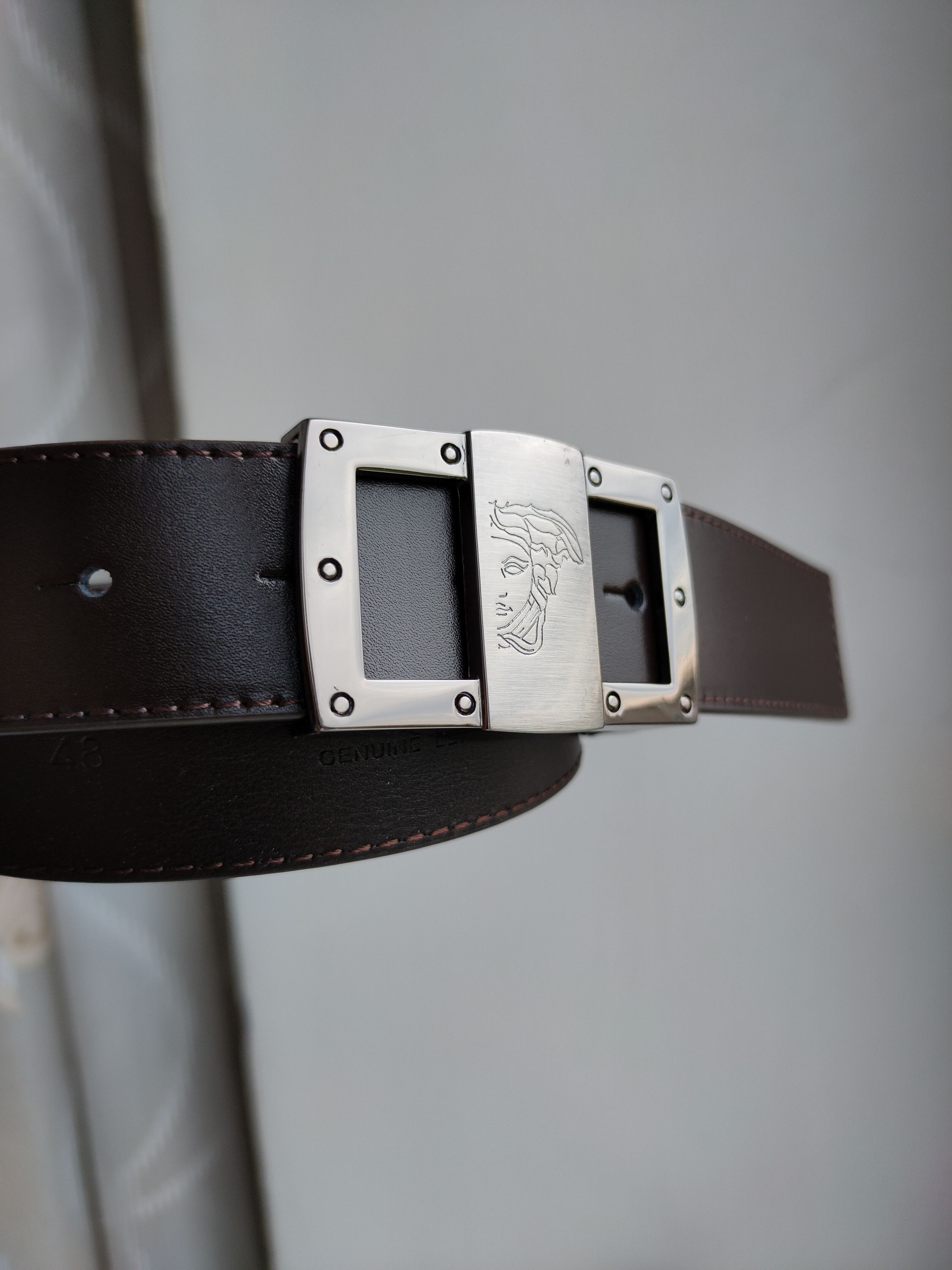 Versace Versace Medusa Leather Belts Versace Collection Italy Size ONE SIZE - 2 Thumbnail