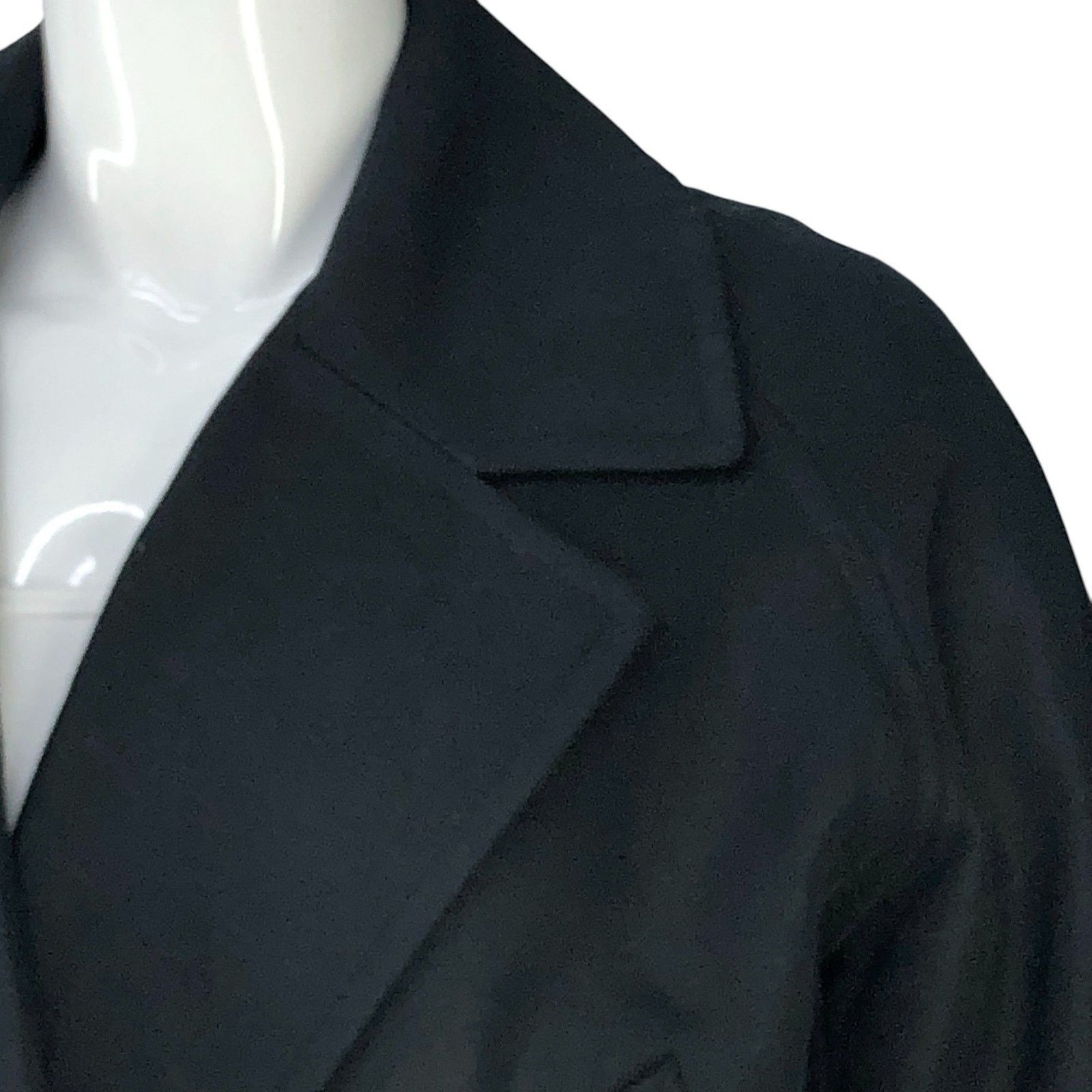 Vince Vince Jacket L Black Cropped Single Button Notch Lapel Linen Size L / US 10 / IT 46 - 4 Thumbnail