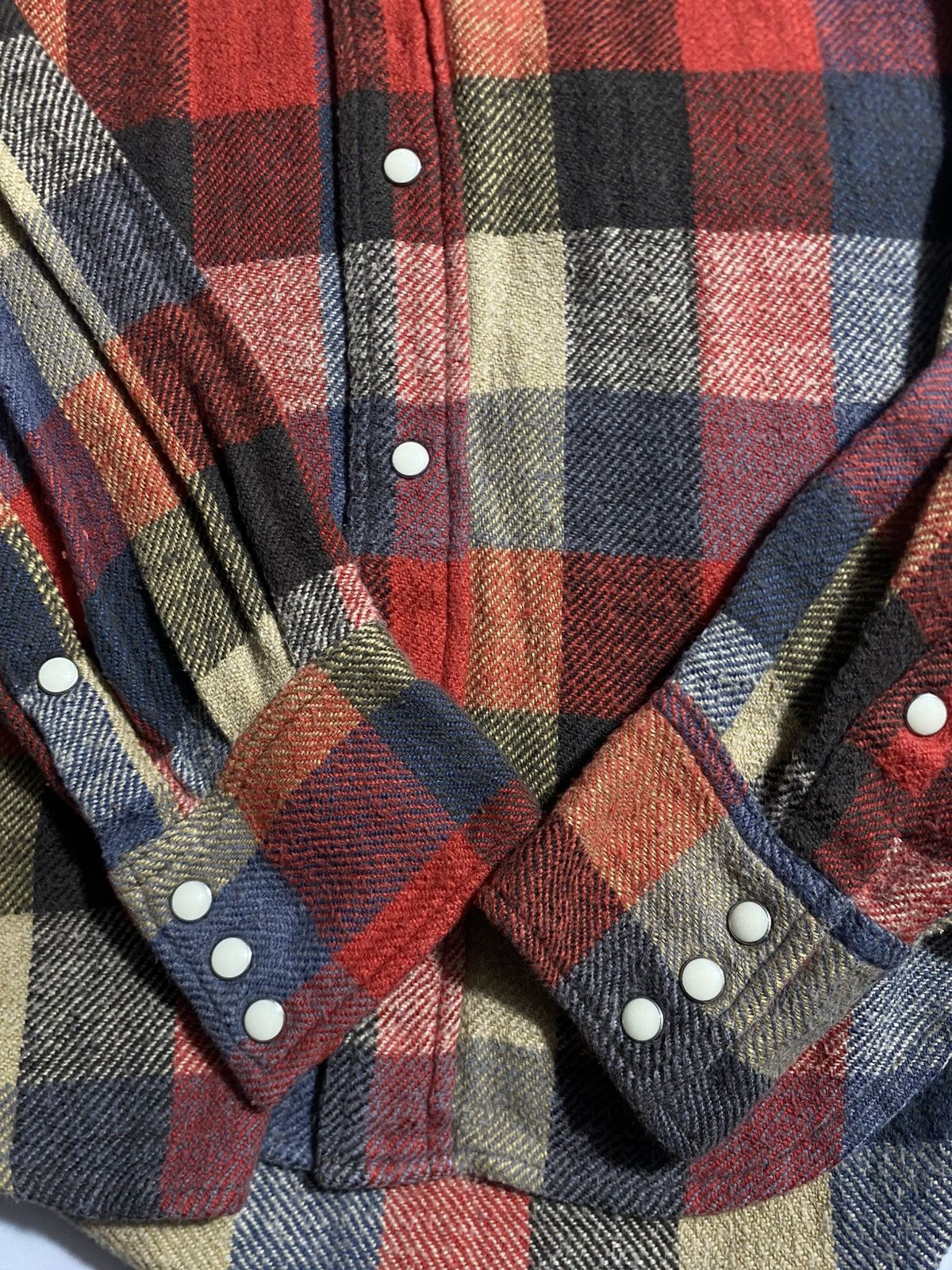 Kapital KAPITAL CHECK ALL OVER PATTERN CONCHO BUTTON SNAP WESTERN Size US M / EU 48-50 / 2 - 5 Thumbnail