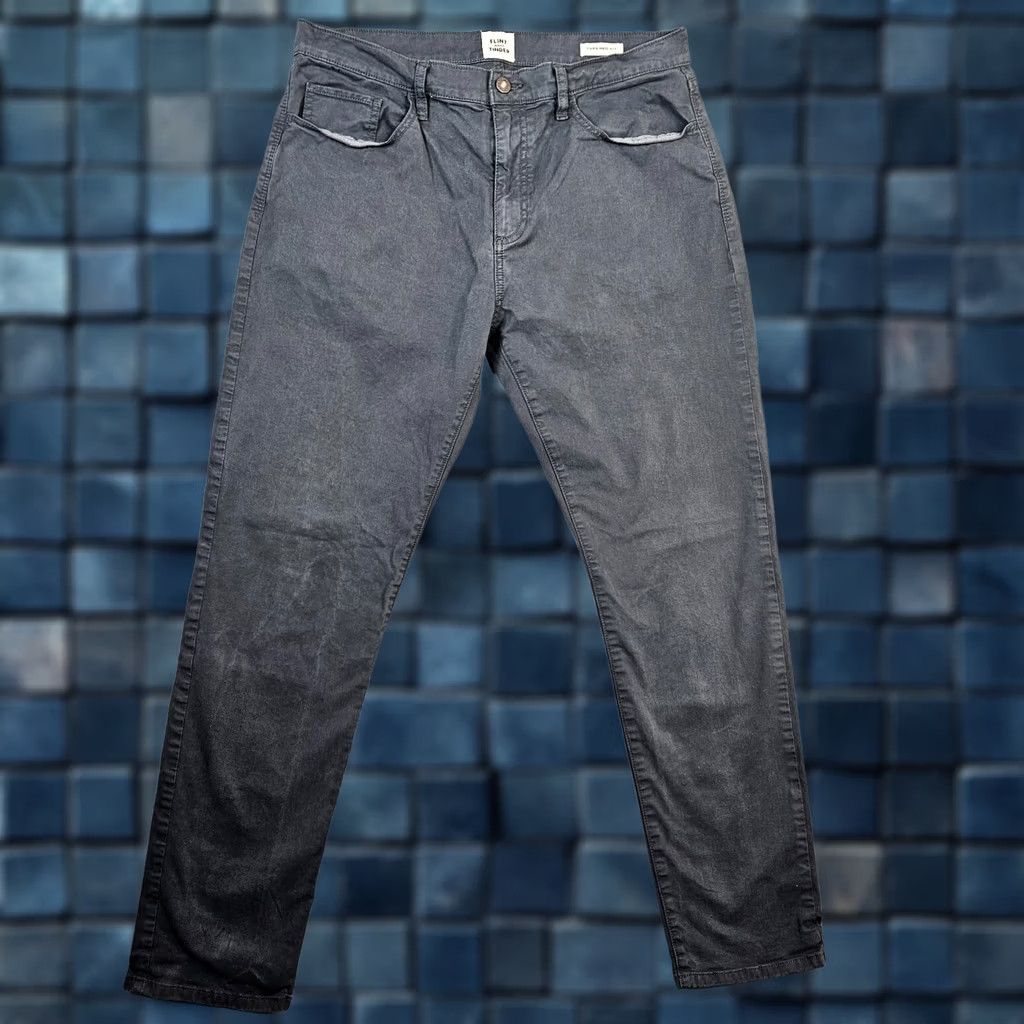 Flint And Tinder Flint and Tinder Pants Men’s Gray Canvas Straight Leg Size 34 Size US 34 / EU 50 - 1 Thumbnail