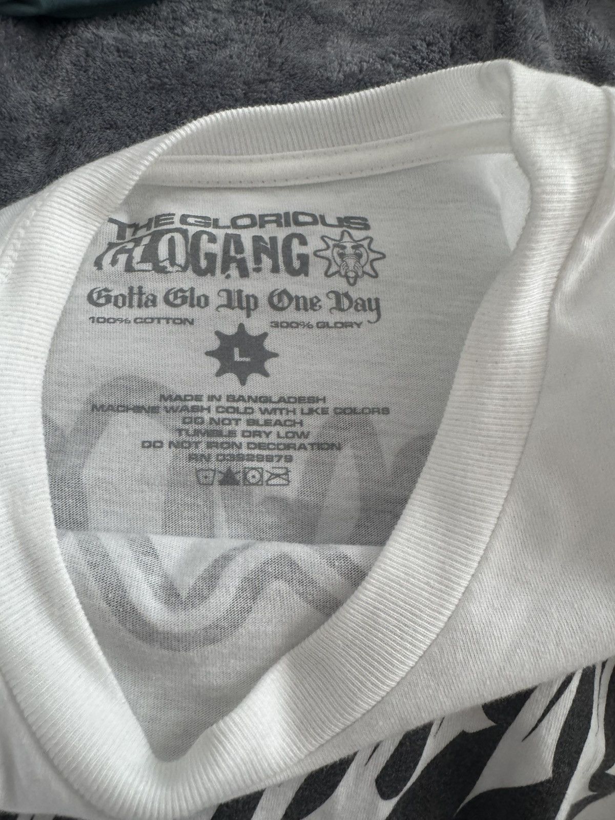 Glo Gang The Glorious Glo Gang “Recordz” Graphic Tee White Black Size US L / EU 52-54 / 3 - 3 Thumbnail