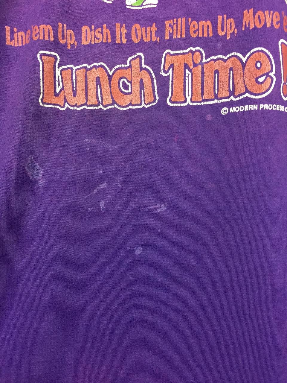 Jerzees × Vintage Vtg 90s Distressed Dinosaur "Lunch Time!" Made In Usa Tee Size US XL / EU 56 / 4 - 6 Thumbnail