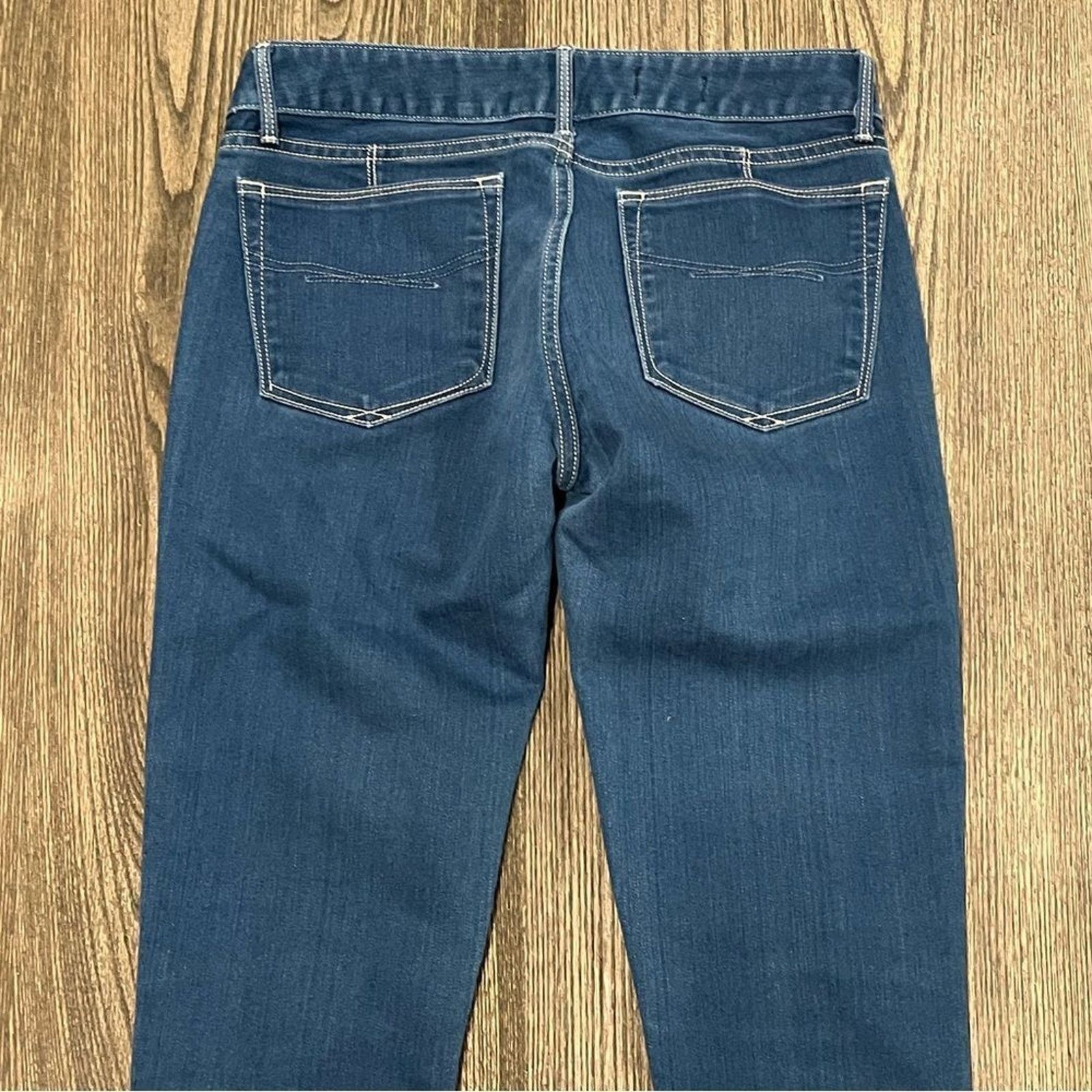 Gap Gap 1969 Mid-Rise Jeans Tapered Leg Slim Fit Stretch Denim Size 26" / US 2 / IT 38 - 12 Thumbnail