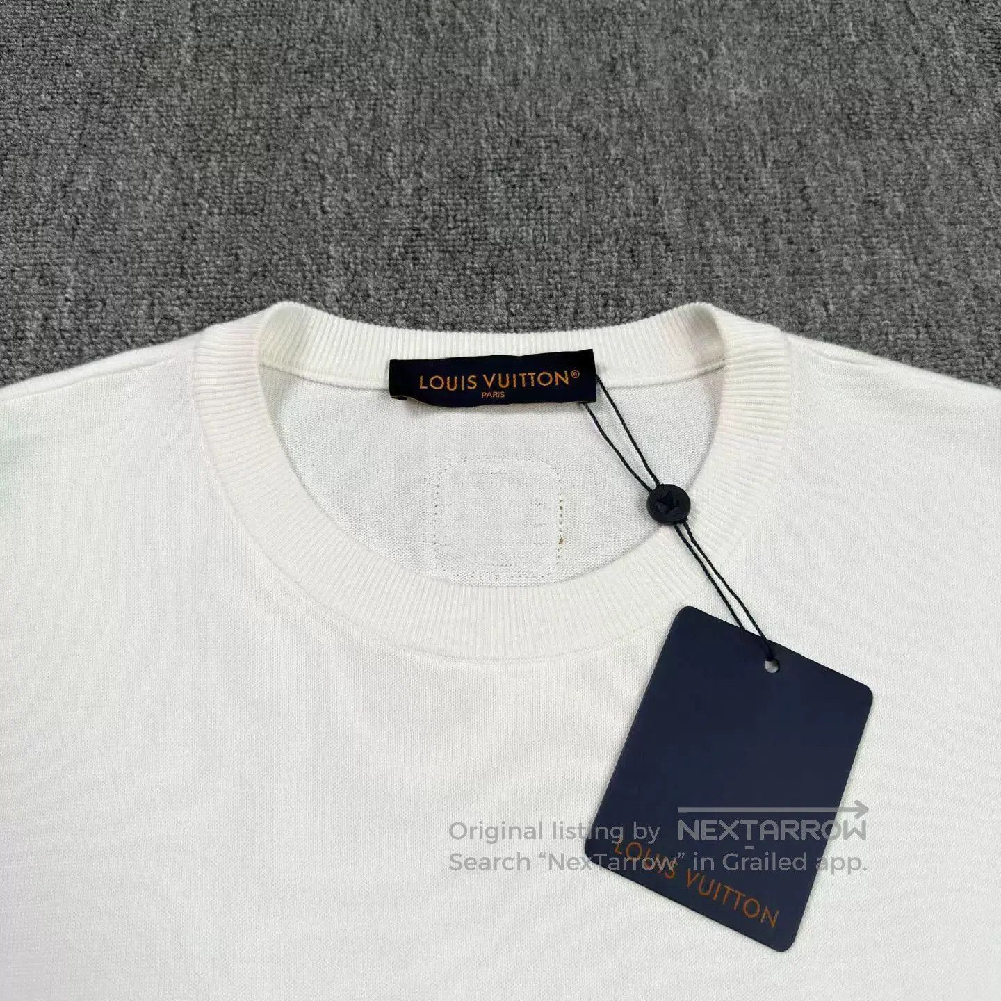 Louis Vuitton LV White Knitted Short-Sleeve Top. Size US M / EU 48-50 / 2 - 3 Thumbnail