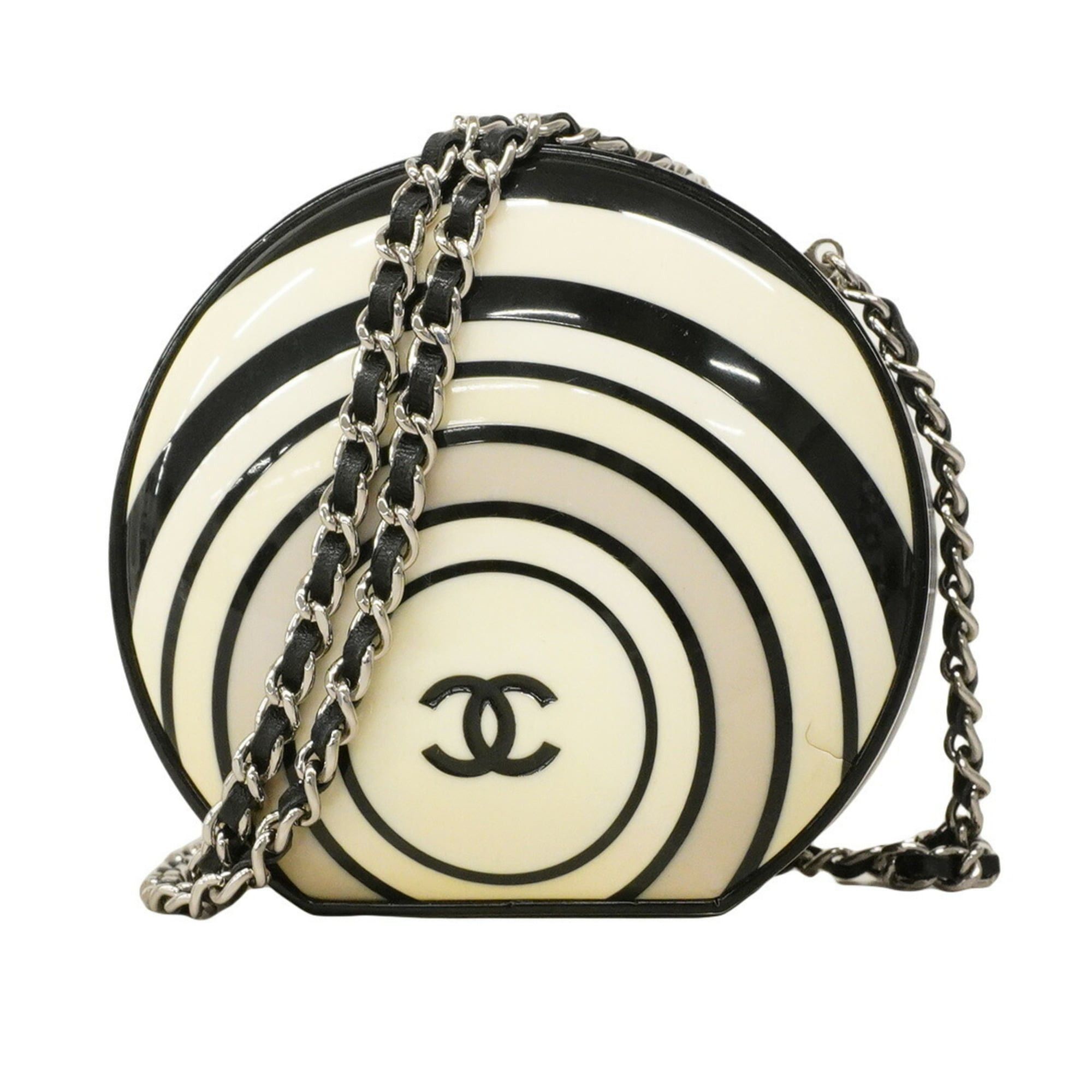 Chanel Chanel Shoulder Bag Chain Ivory Black Women's Size ONE SIZE - 1 Thumbnail