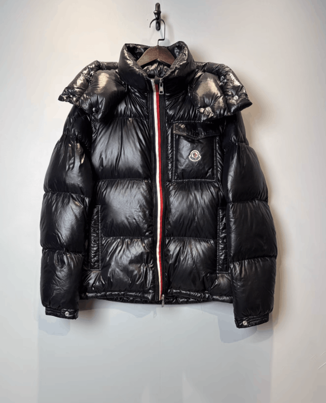 Moncler Moncler Striped Zip-up Hooded Short Down Jacket K36 Size US XL / EU 56 / 4 - 1 Thumbnail