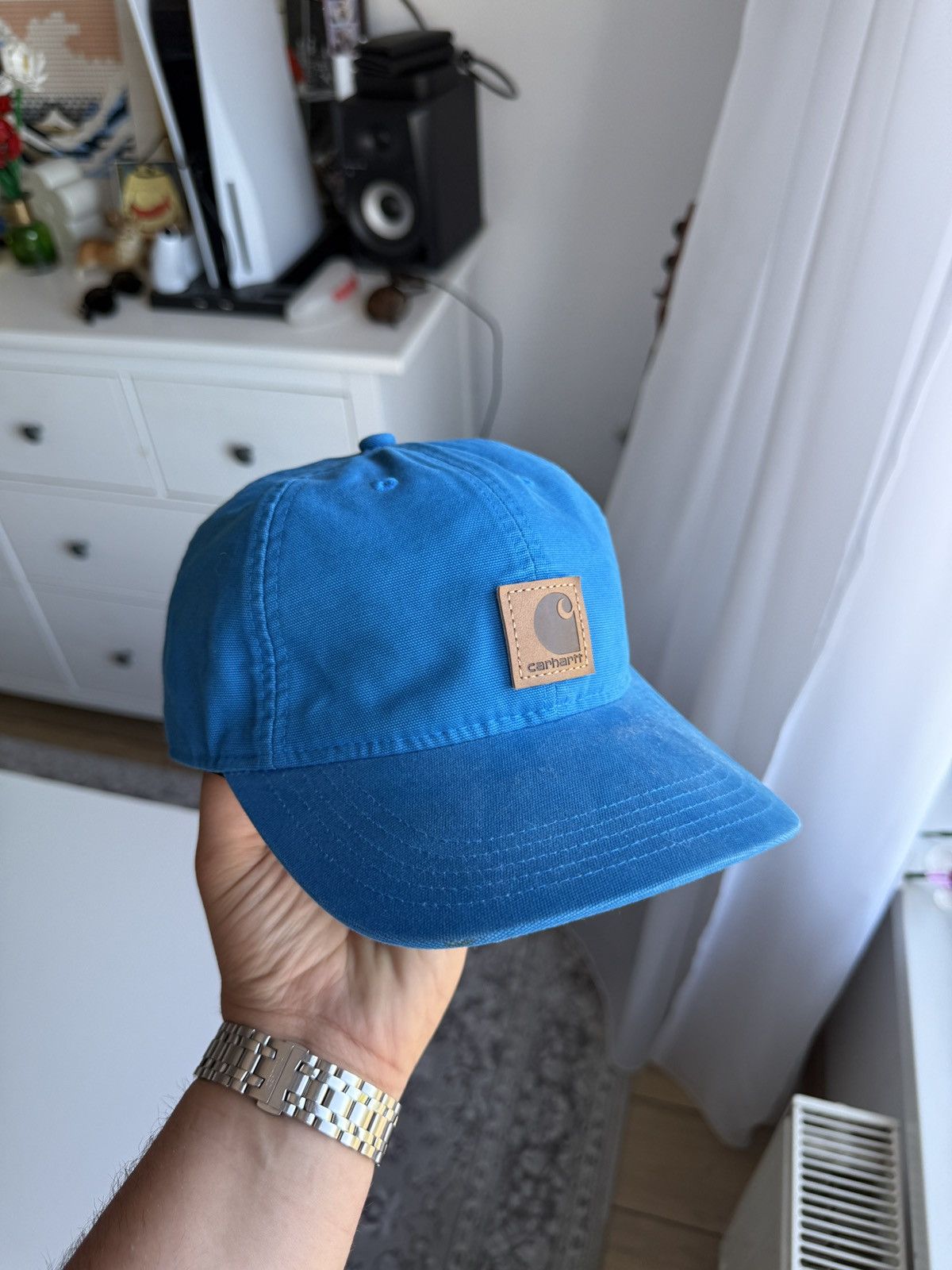 Carhartt Vintage 90s Carhartt big logo patch cap / hat workwear skate Size ONE SIZE - 1 Thumbnail