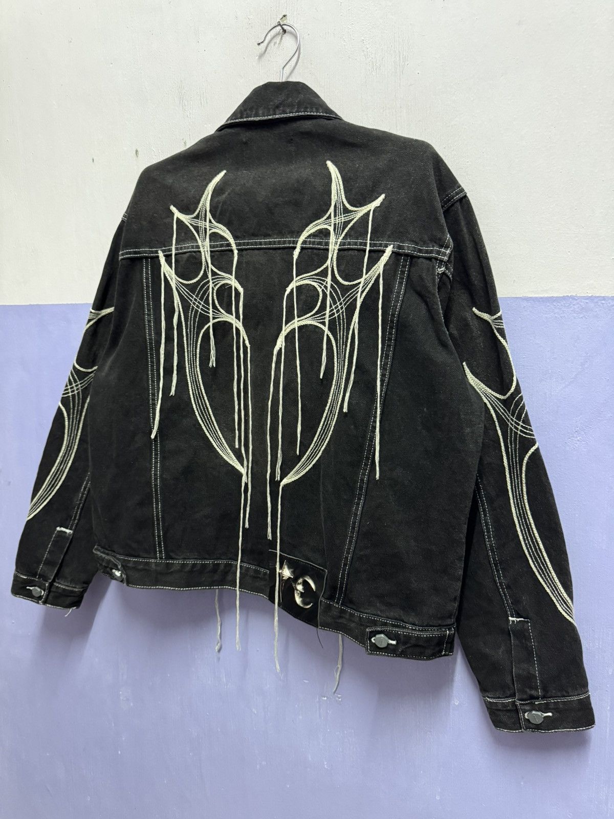 Thug Club THUG CLUB FW23 Black Denim Jacket with Iconic TC Logo Unisex Size US M / EU 48-50 / 2 - 14 Thumbnail