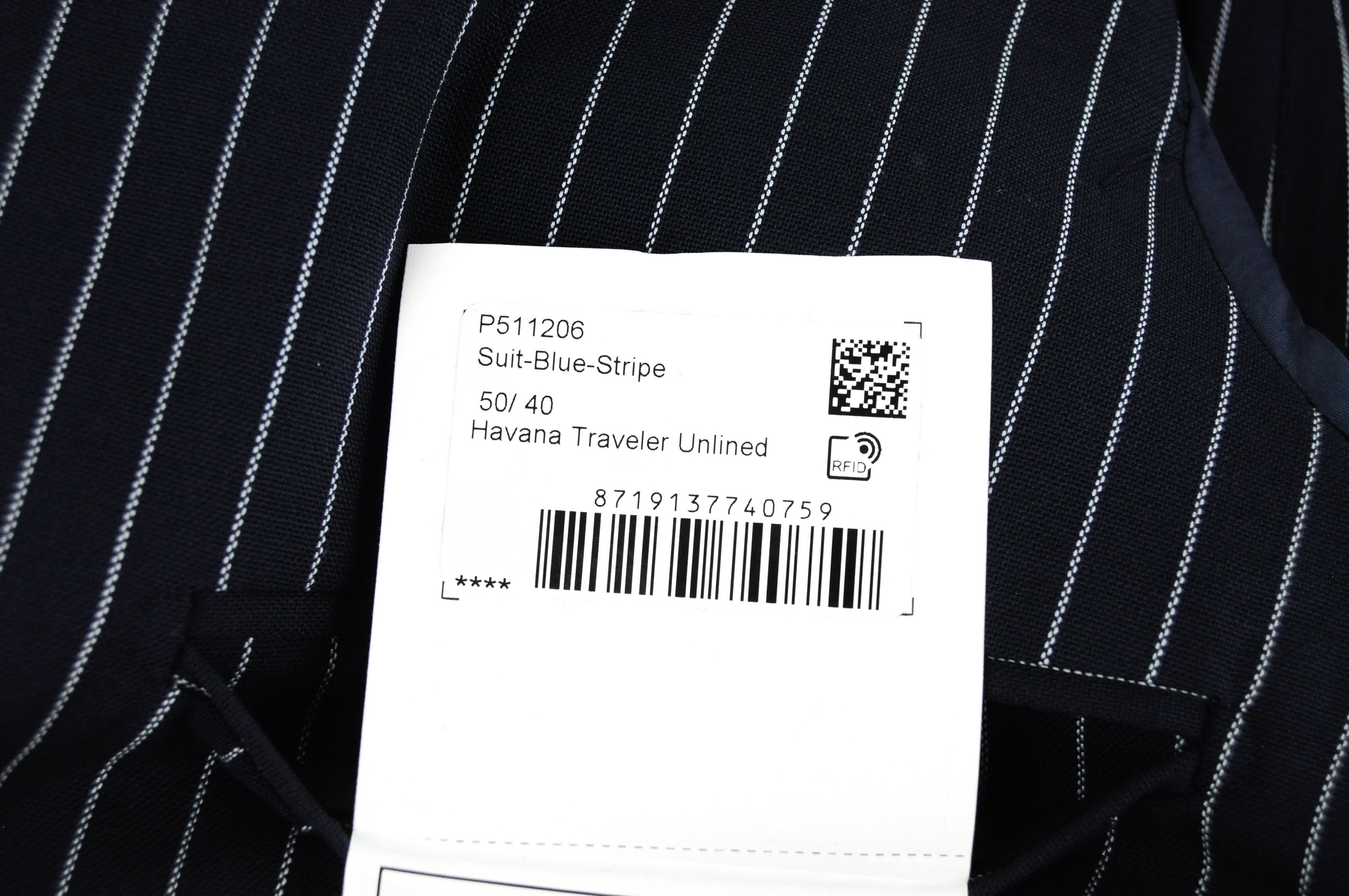 Suitsupply HAVANA TRAVELLER UK40R Navy Wool Striped Blazer 55239 Size 40R - 8 Thumbnail