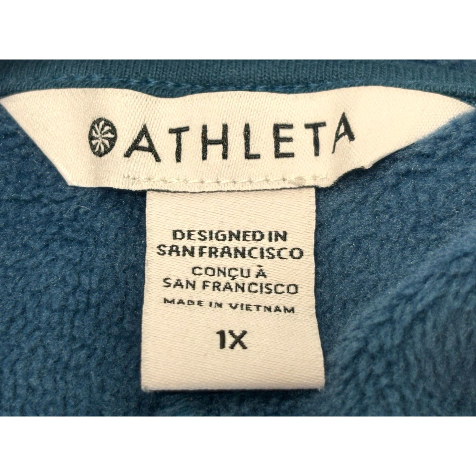 Athleta VINTAGE Athleta Women's Pullover Sweatshirt Plus Size 1X Blue Fuzzy Lining Athleisure Activewear Size XL / US 12-14 / IT 48-50 - 7 Thumbnail