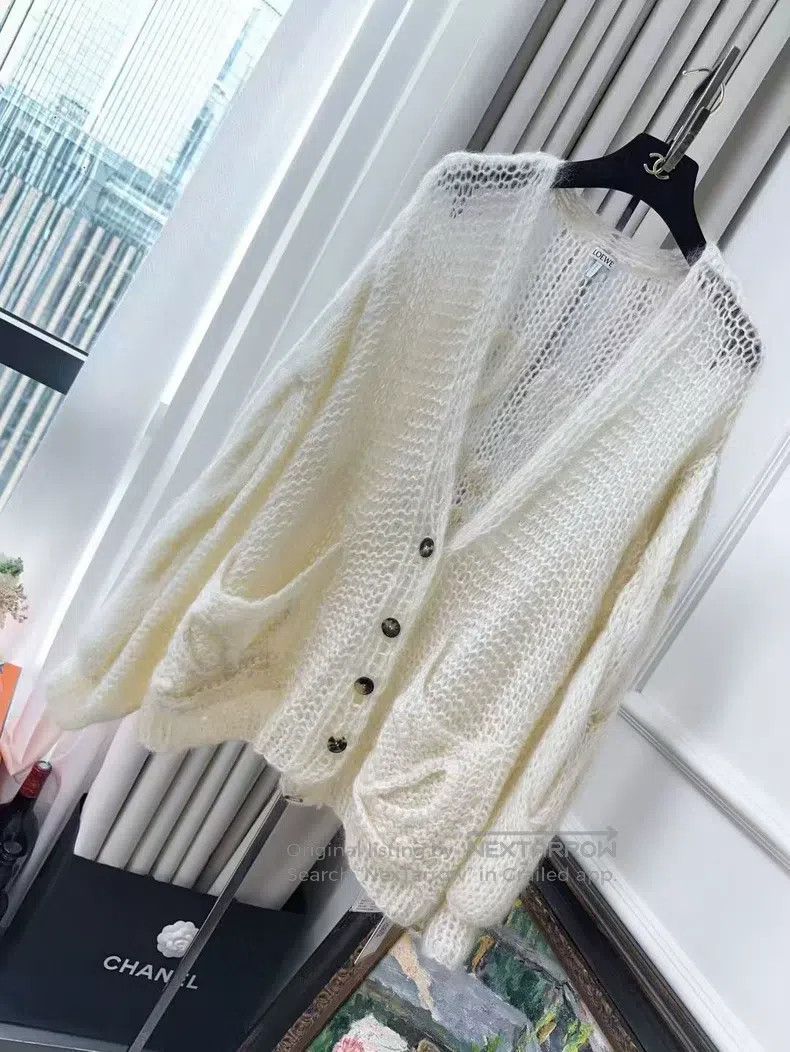 Loewe Loewe Classic Off-White Lace-up Logo Pattern Long Sleeve K Size XS / US 0-2 / IT 36-38 - 1 Thumbnail