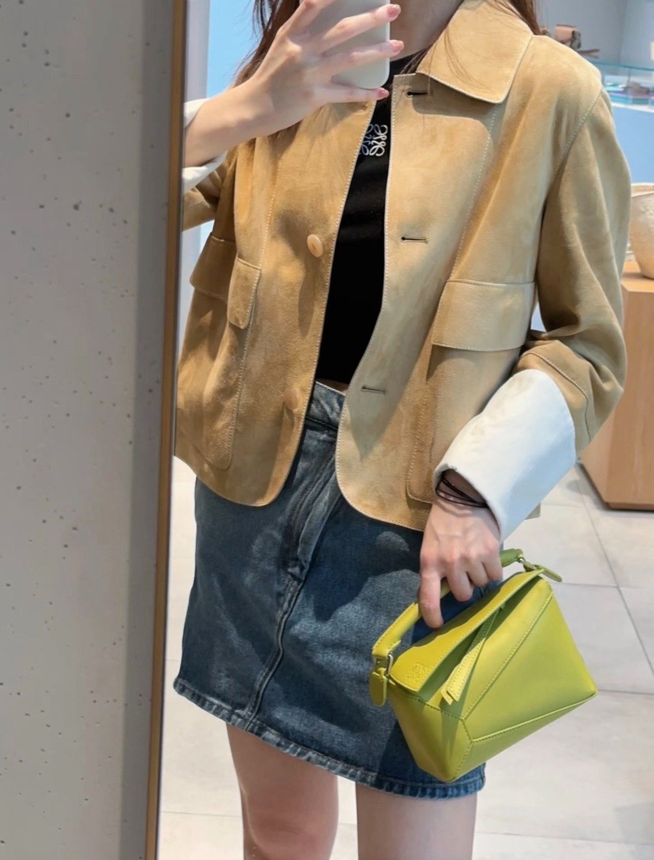 Loewe Loewe Camel Lambskin Suede Jacket Size US S / EU 44-46 / 1 - 7 Thumbnail