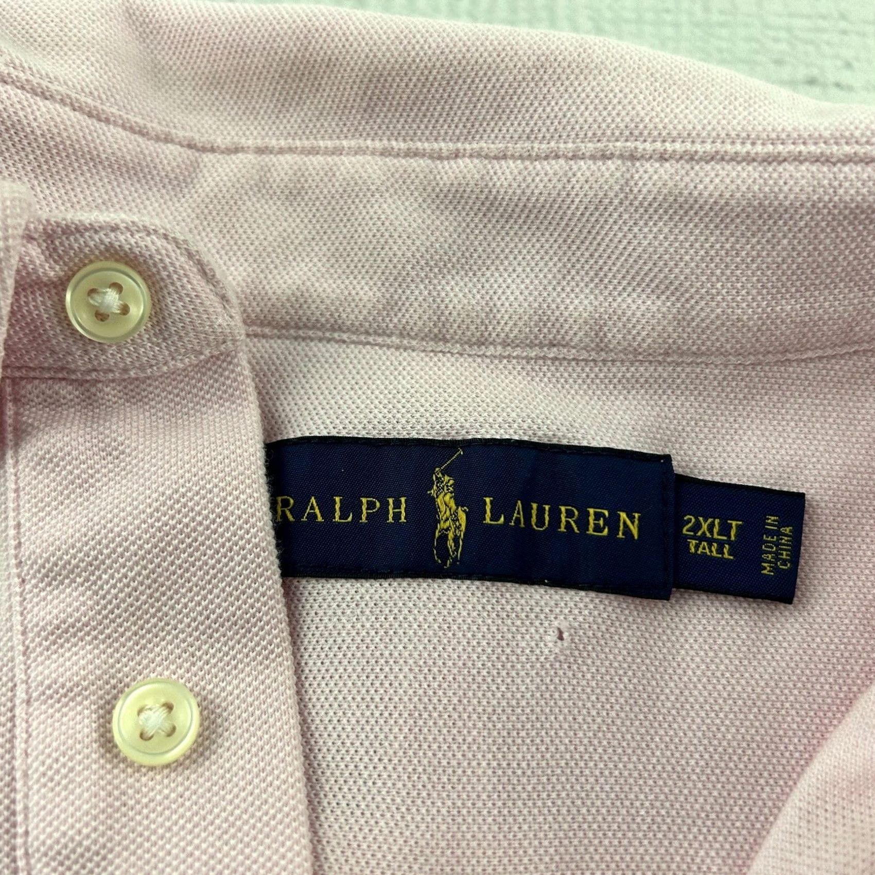 Polo Ralph Lauren Ralph Lauren Short Sleeve Polo Shirt Men's 2XLT Tall Solid Pink Size US XXL / EU 58 / 5 - 2 Thumbnail