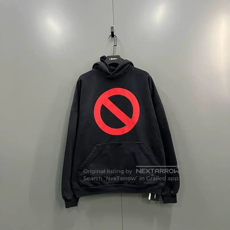 Balenciaga Balenciaga Prohibited pattern printed hoodie Size US M / EU 48-50 / 2 - 1 Thumbnail