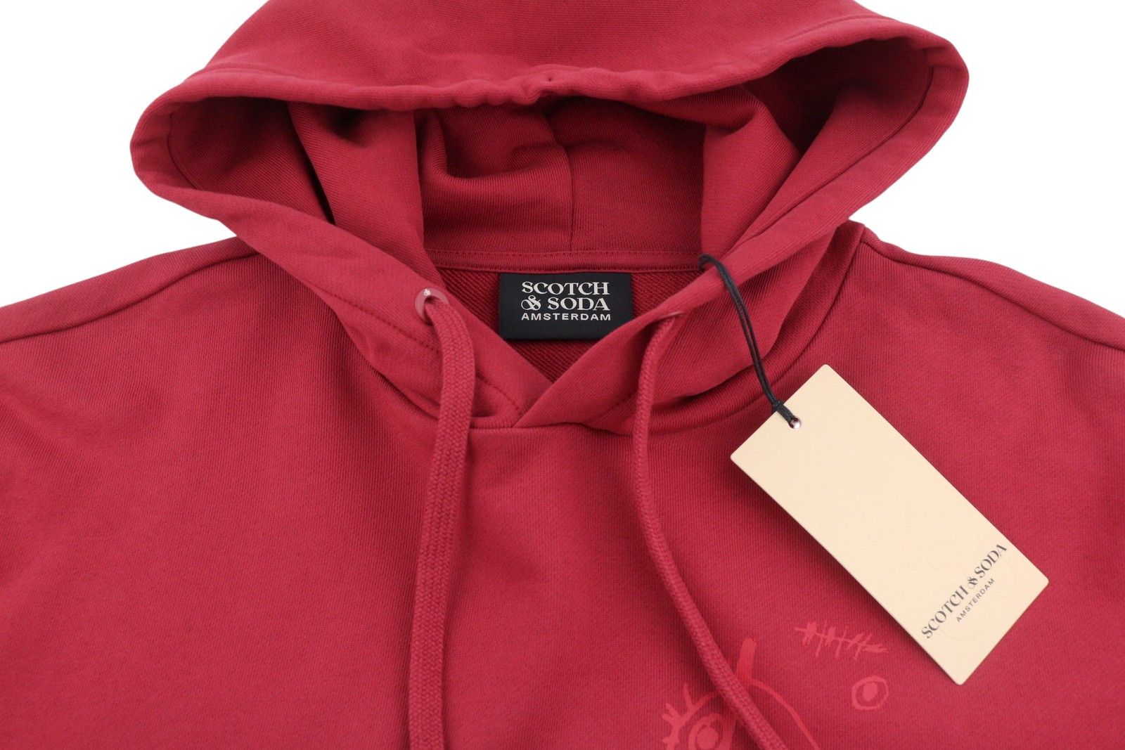 Scotch & Soda M Red Cotton Kangaroo Hoodie 88556 Size US M / EU 48-50 / 2 - 4 Thumbnail