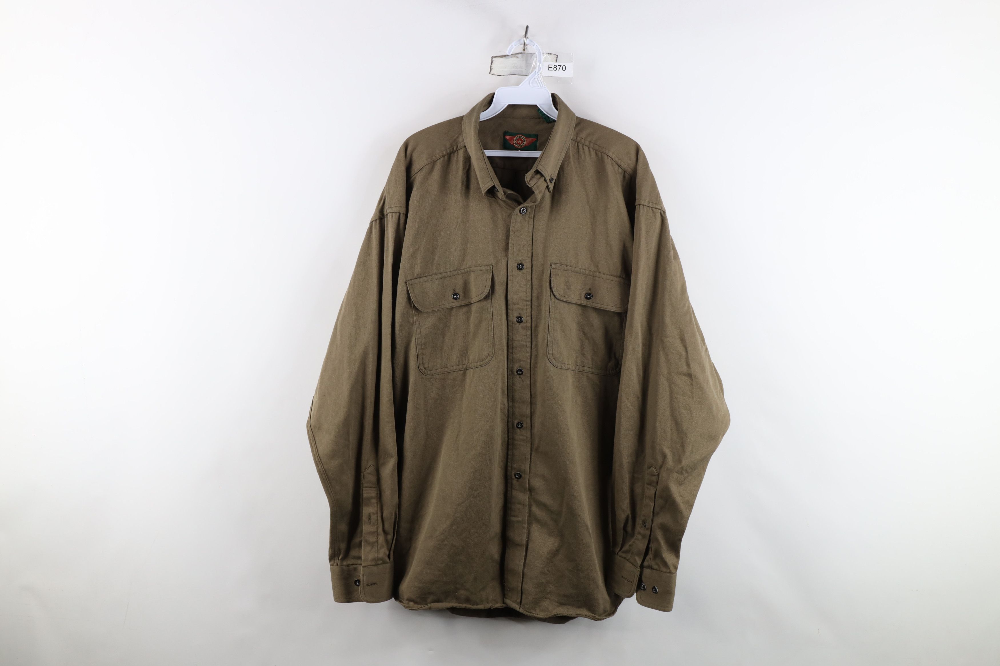 Vintage Vintage 90s Streetwear Heavyweight Twill Button Down Shirt Size US XL / EU 56 / 4 - 1 Thumbnail