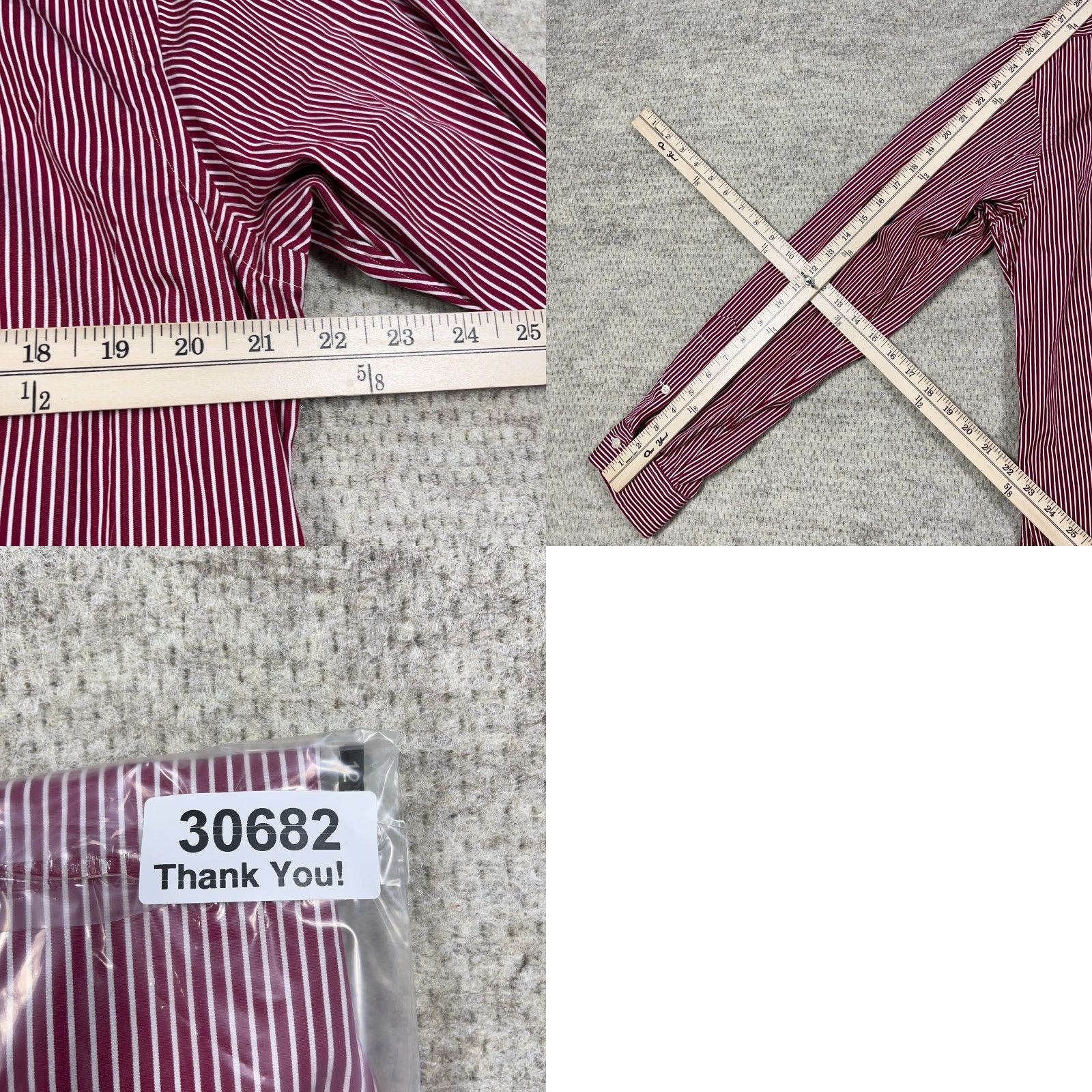 Ralph Lauren Ralph Lauren Shirt Men Large Red Striped Button-Up Poplin Dress Pony Logo Button-Front Casual Modern Classic 90s Theme Mens Size 42R - 8 Thumbnail