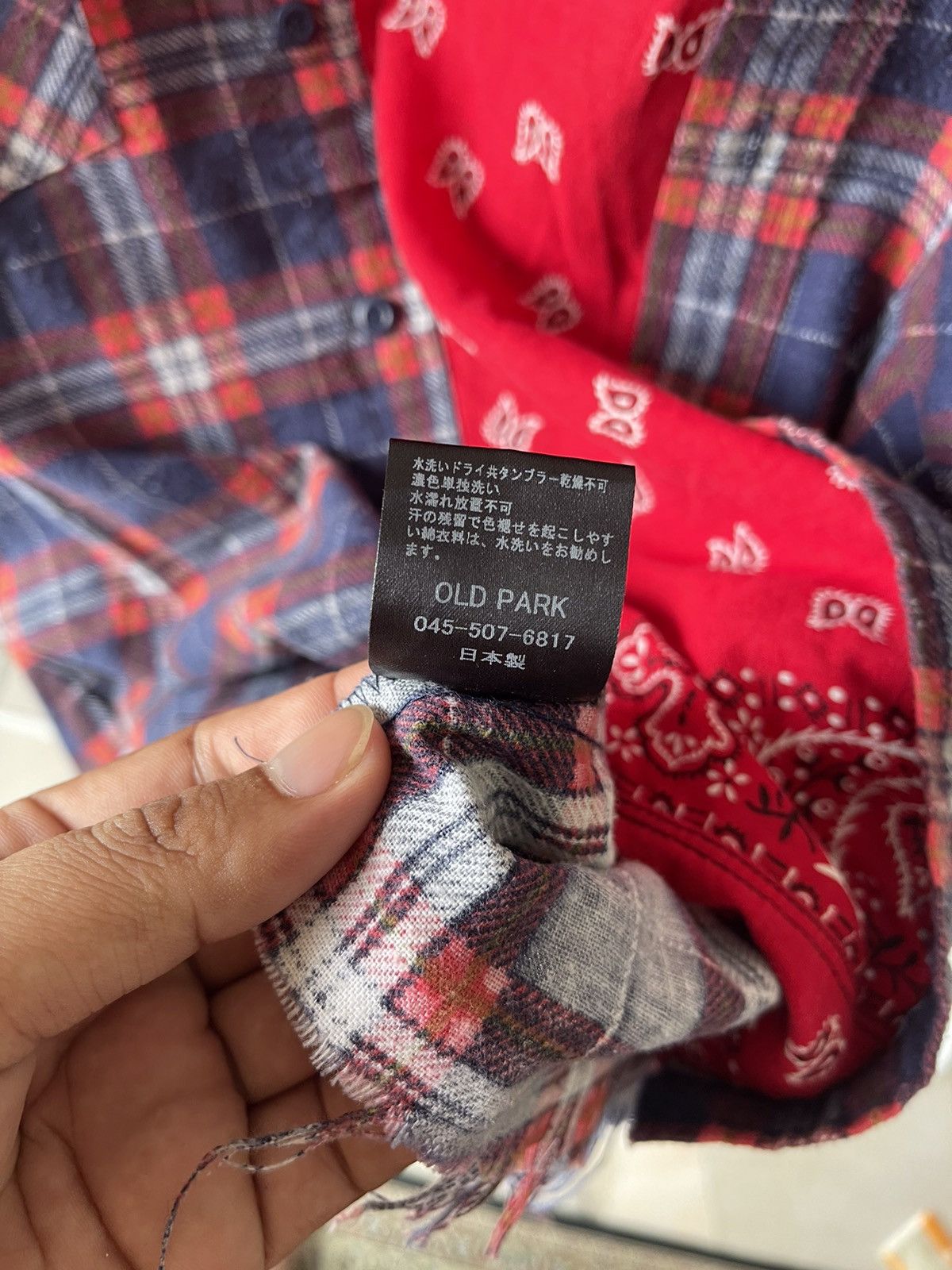 Old Park Old Park Rework Plaid Bandana Shirt A1 Size US M / EU 48-50 / 2 - 10 Thumbnail
