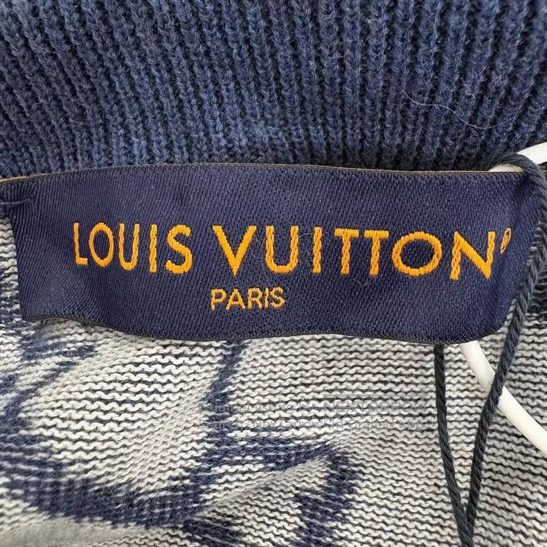 Louis Vuitton Louis Vuitton Dark blue fishnet full print knit short slee Size US M / EU 48-50 / 2 - 3 Thumbnail