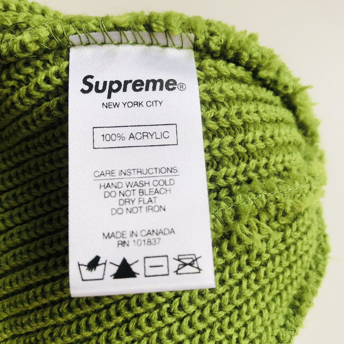 Supreme Supreme FW19 Loose Gauge Beanie LIGHT OLIVE Size ONE SIZE - 3 Thumbnail
