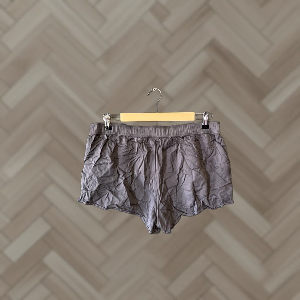 Vintage Aerie Womens Gray Short Shorts L Drawstring Sweat Shorts Women/Gray L Size 36" / US 14 / IT 50 - 1 Thumbnail